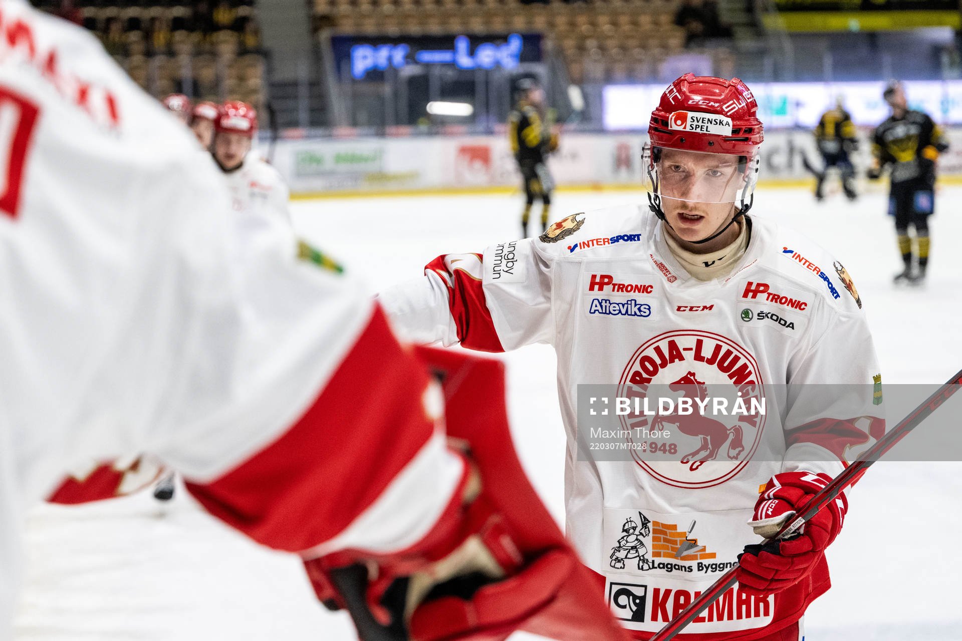 Troja/Ljungbys Oscar Öhman jublar
