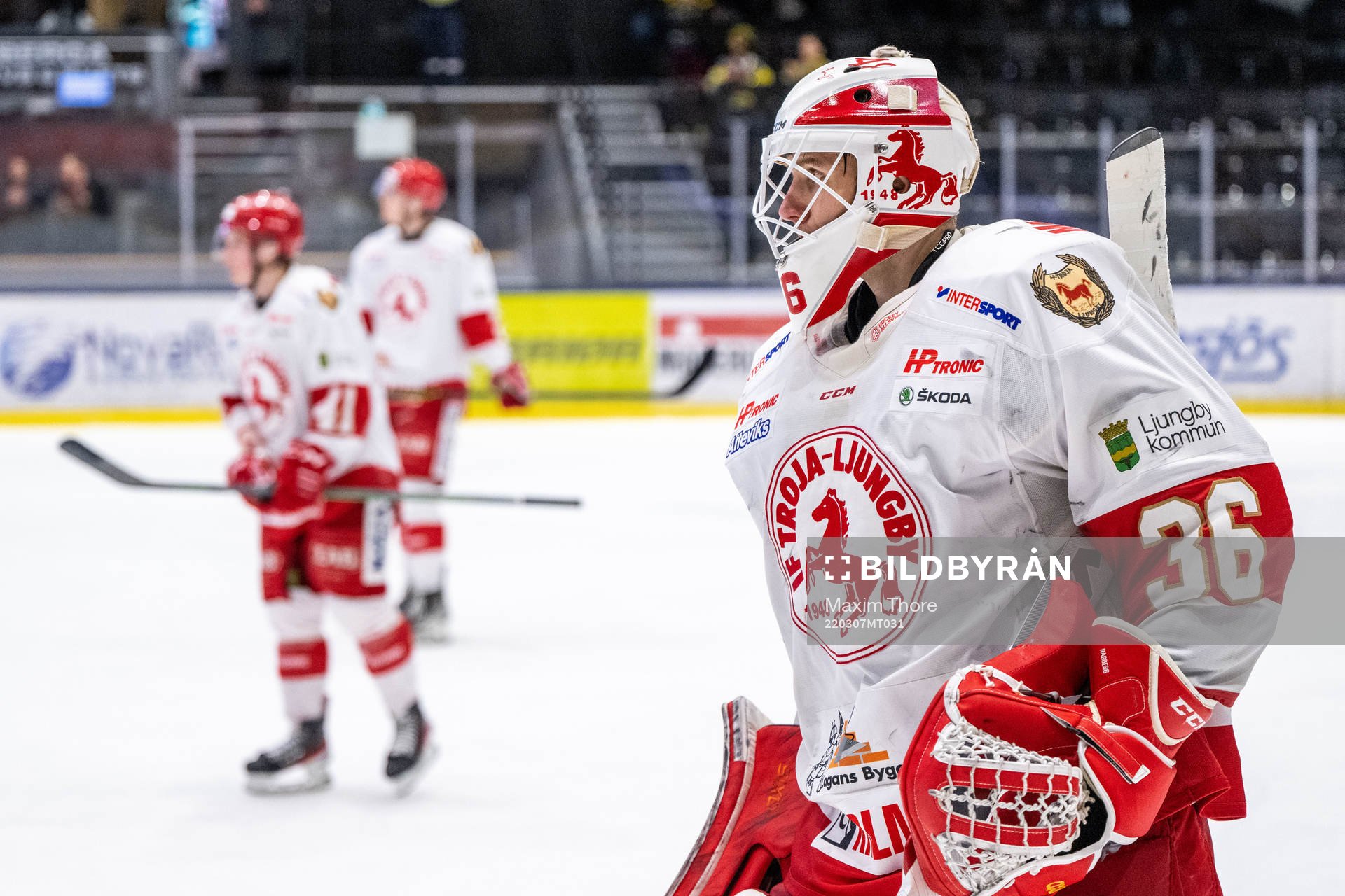 Troja/Ljungbys målvakt Wictor Ragnewall deppar