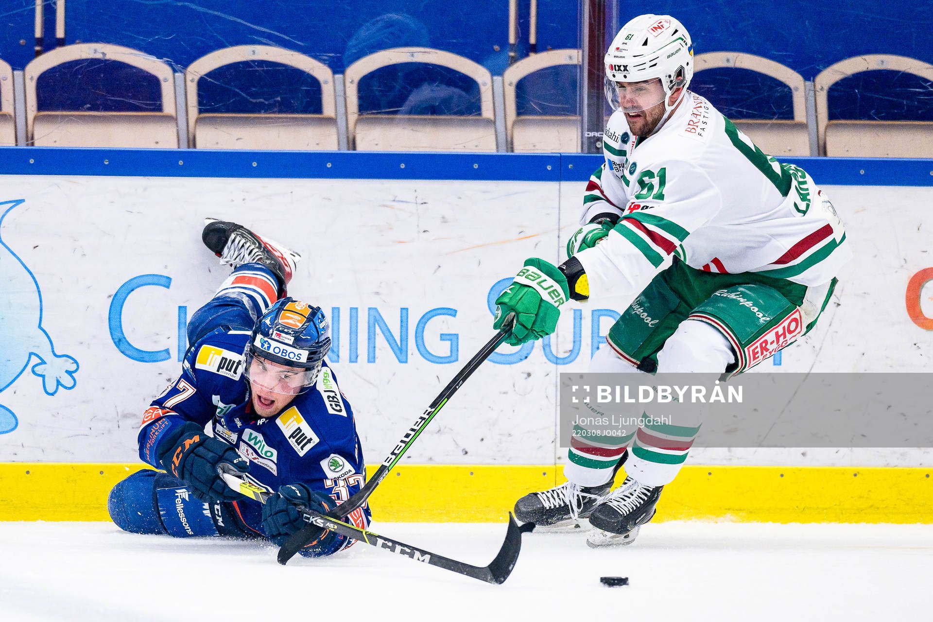 Växjös Glenn Gustafsson faller