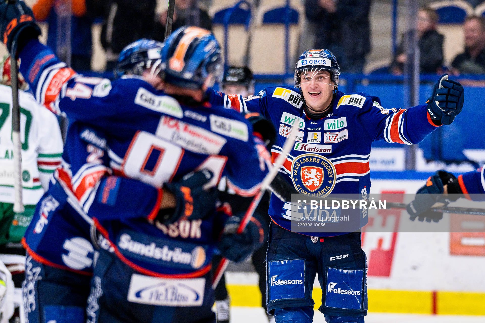 Växjös Pontus Holmberg jublar