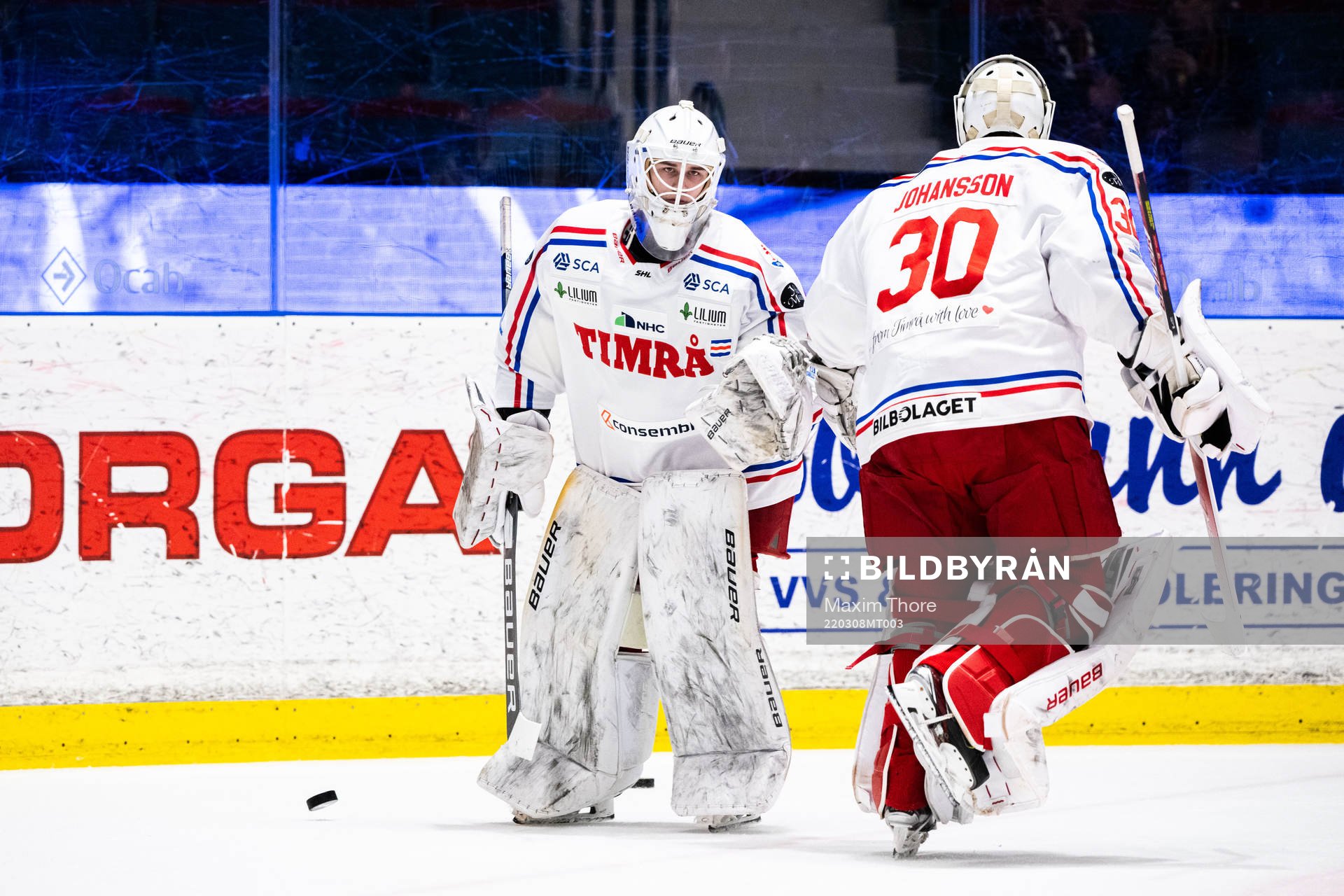 Timrås målvakt Max Nilsson och målvakt Jacob Johansson