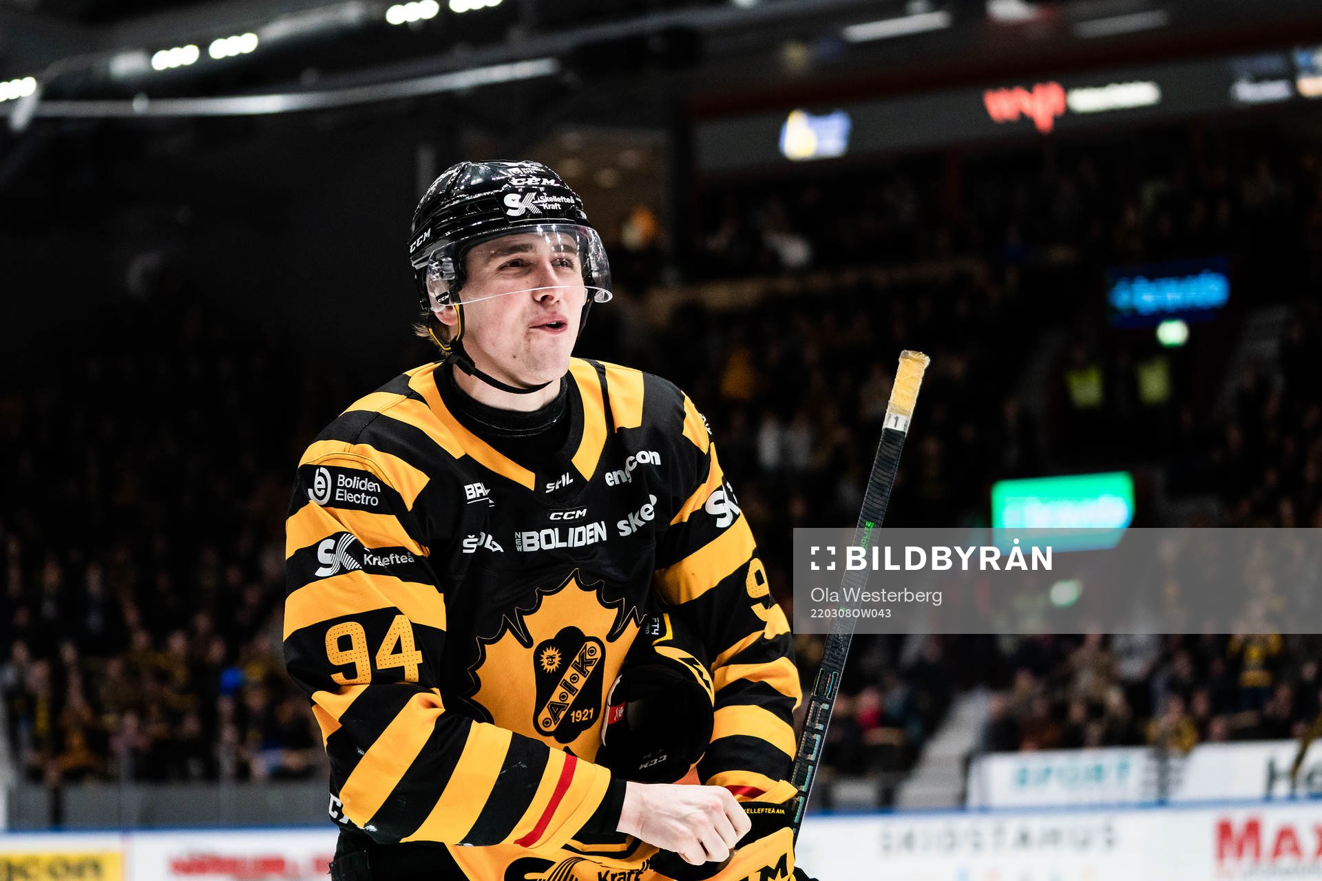 Skellefteås Linus Karlsson jublar