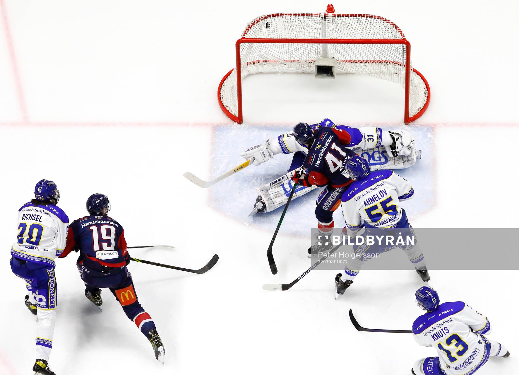 Mål 2-0 av Linköpings Patrick Russell förbi Leksands