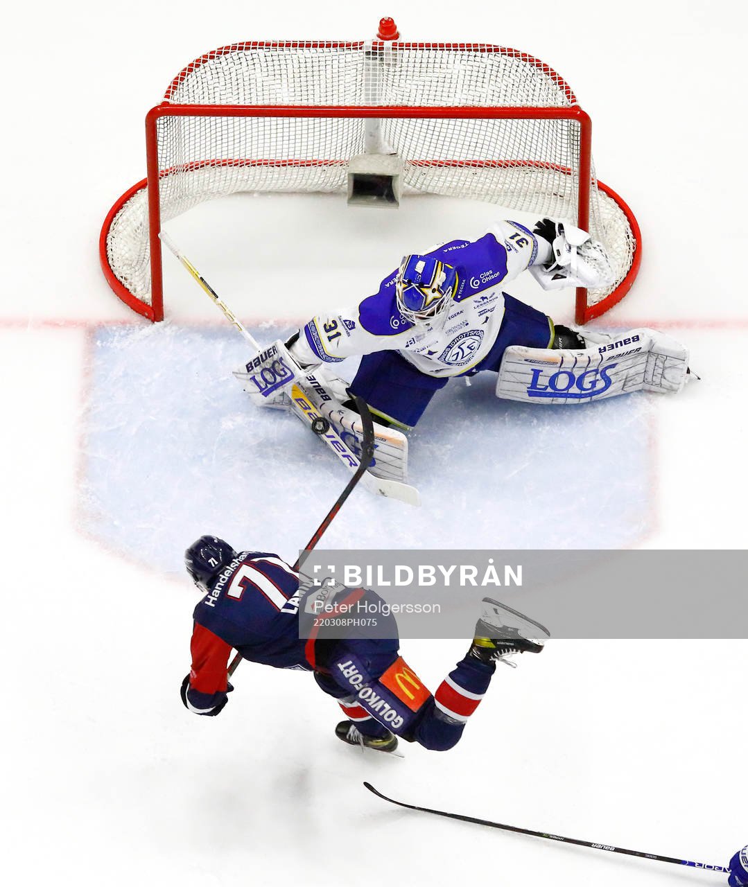 Mål 1-0 av Linköpings Robert Lantosi förbi Leksands