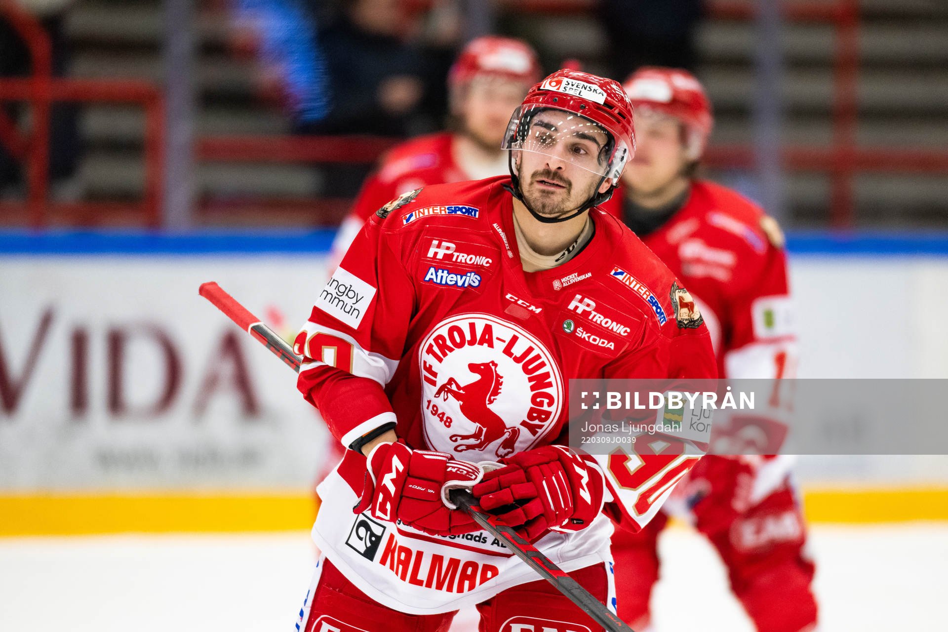 Troja/Ljungbys Kevin Karlsson jublar