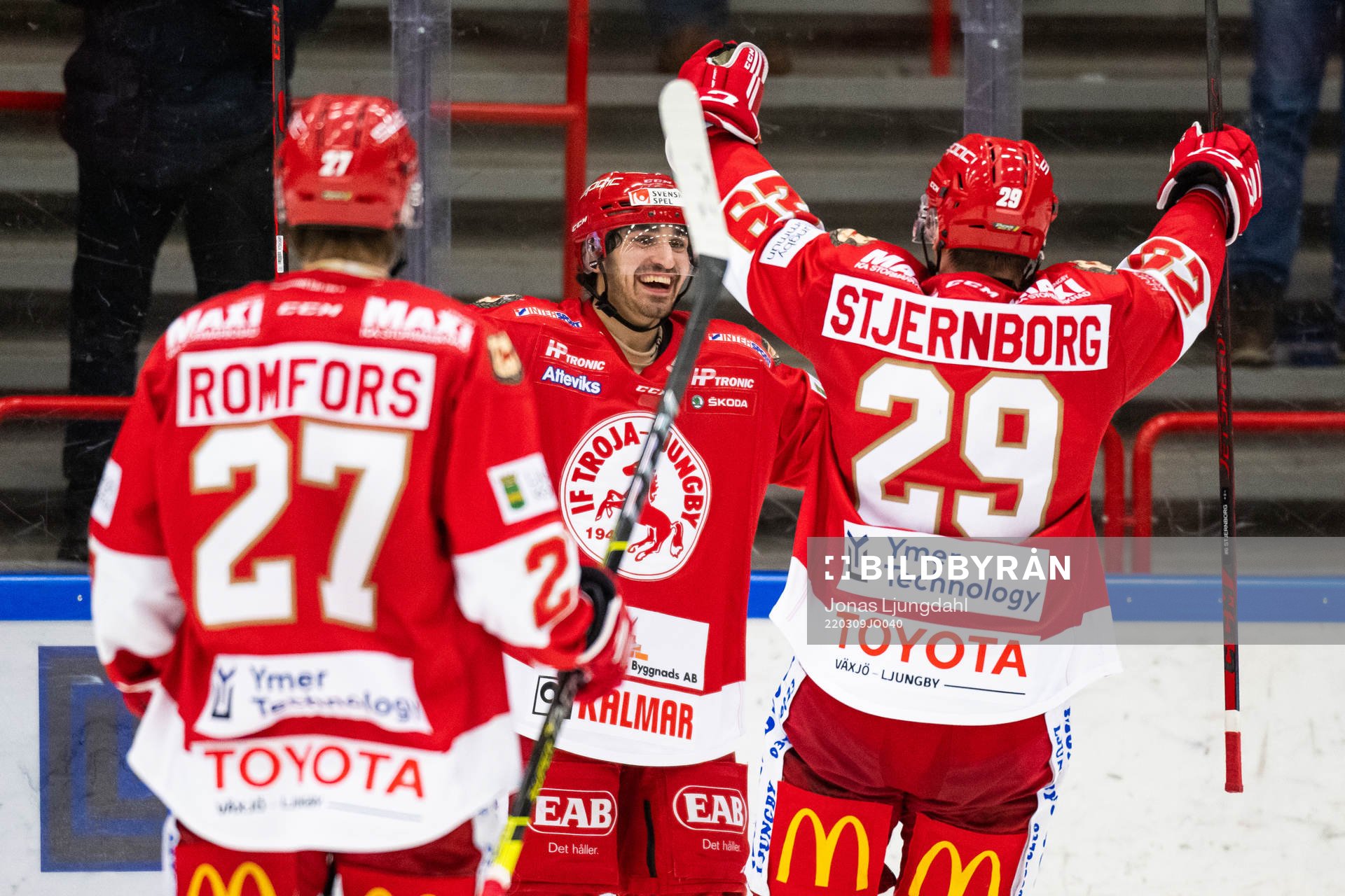 Troja/Ljungbys Kevin Karlsson jublar
