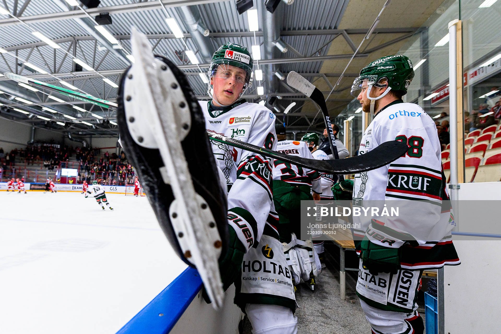uTingsryds Jacob Lundegård nder ishockeymatchen i