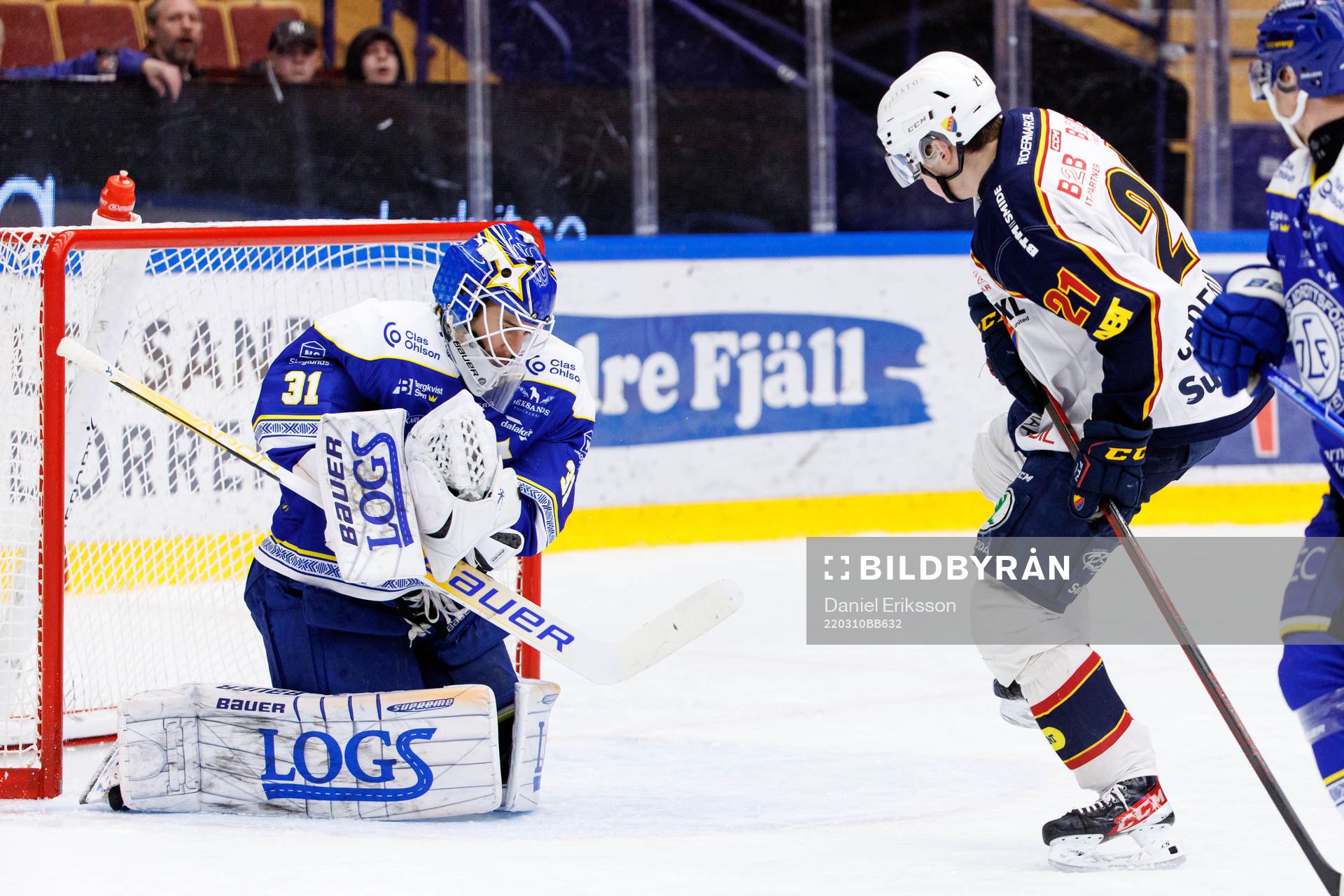 Leksands målvakt Kasimir Kaskisuo och Djurgårdens Filip