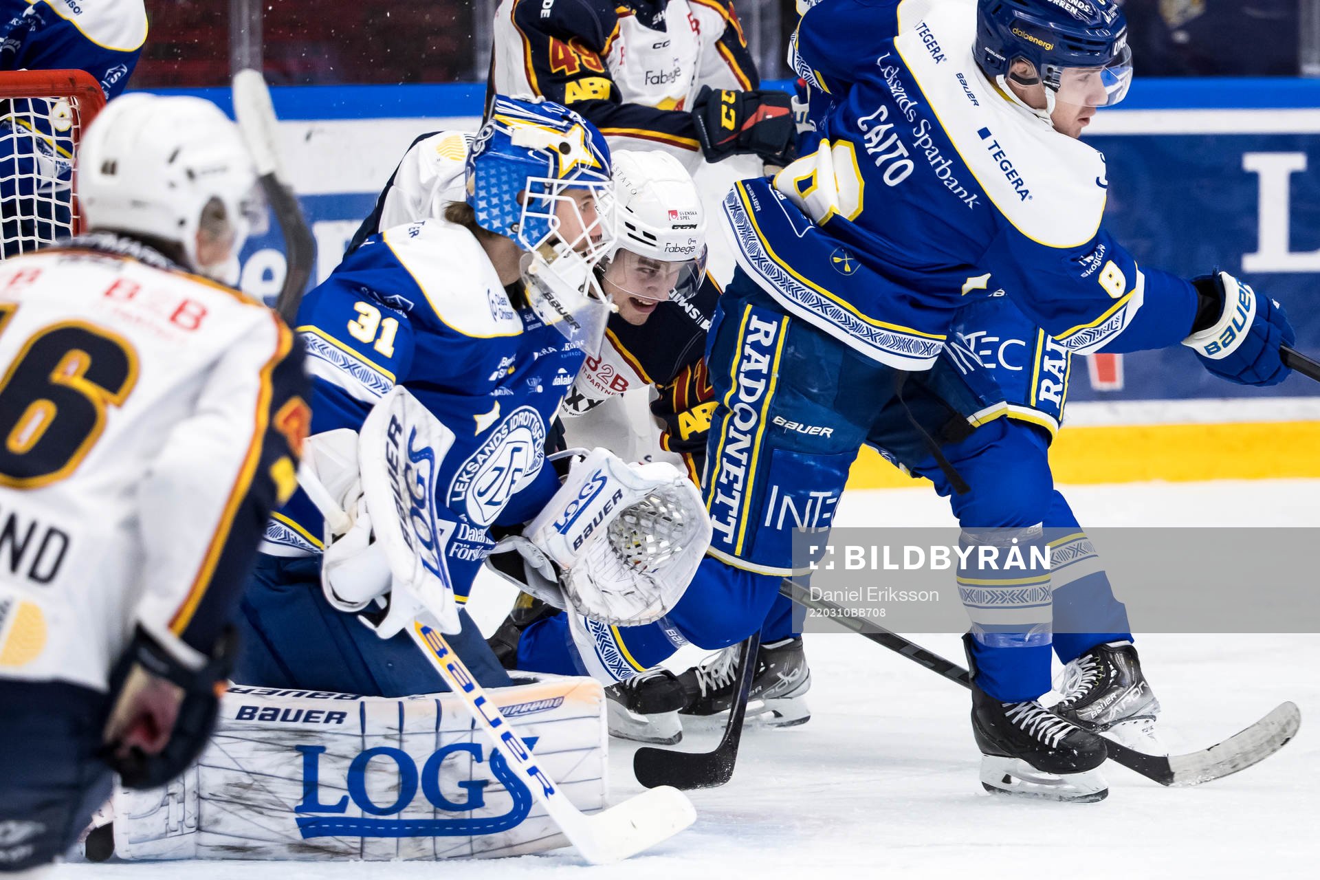 Leksands målvakt Kasimir Kaskisuo och Djurgårdens William