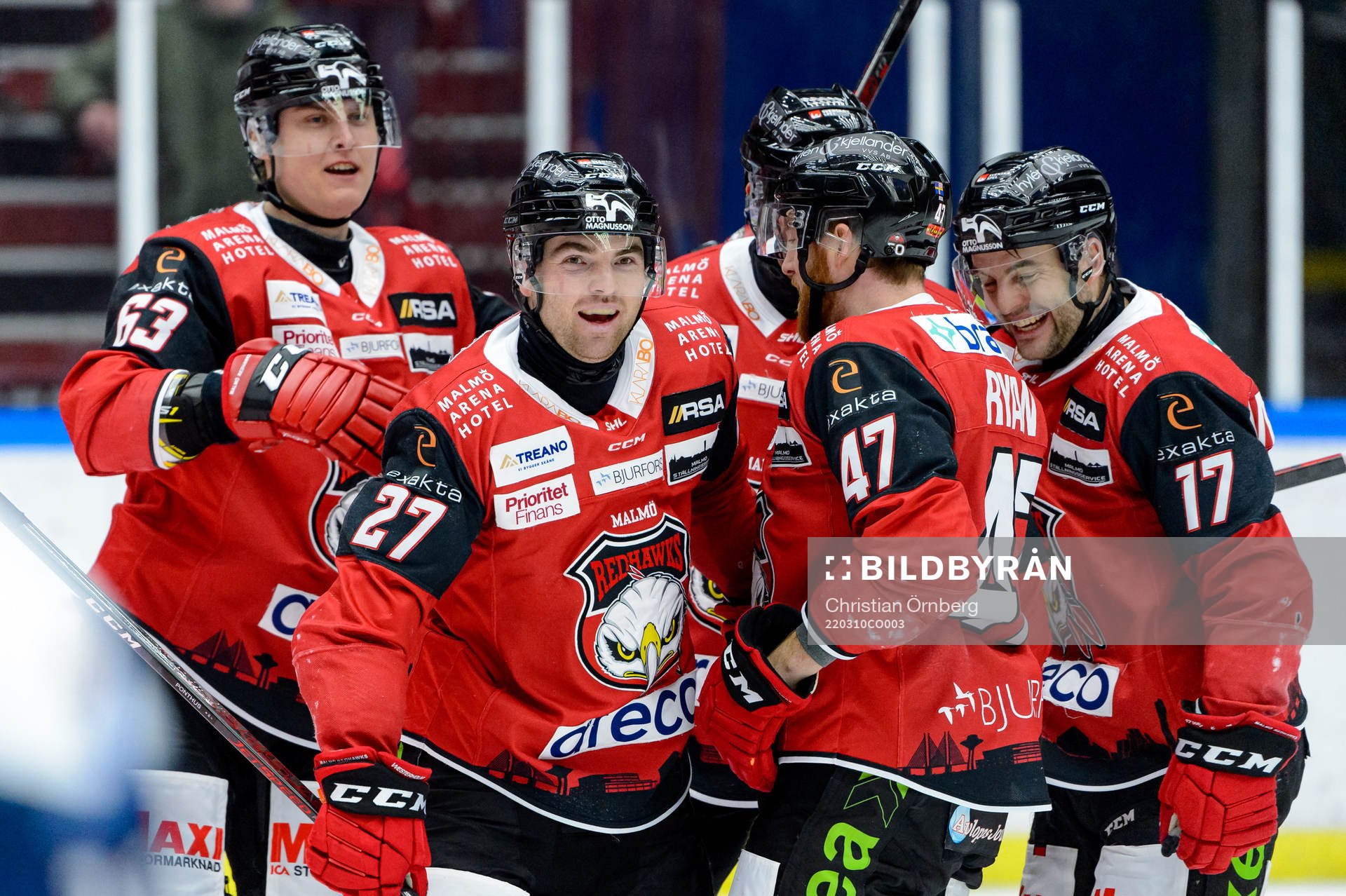 Malmö Redhawks Ponthus Westerholm jublar