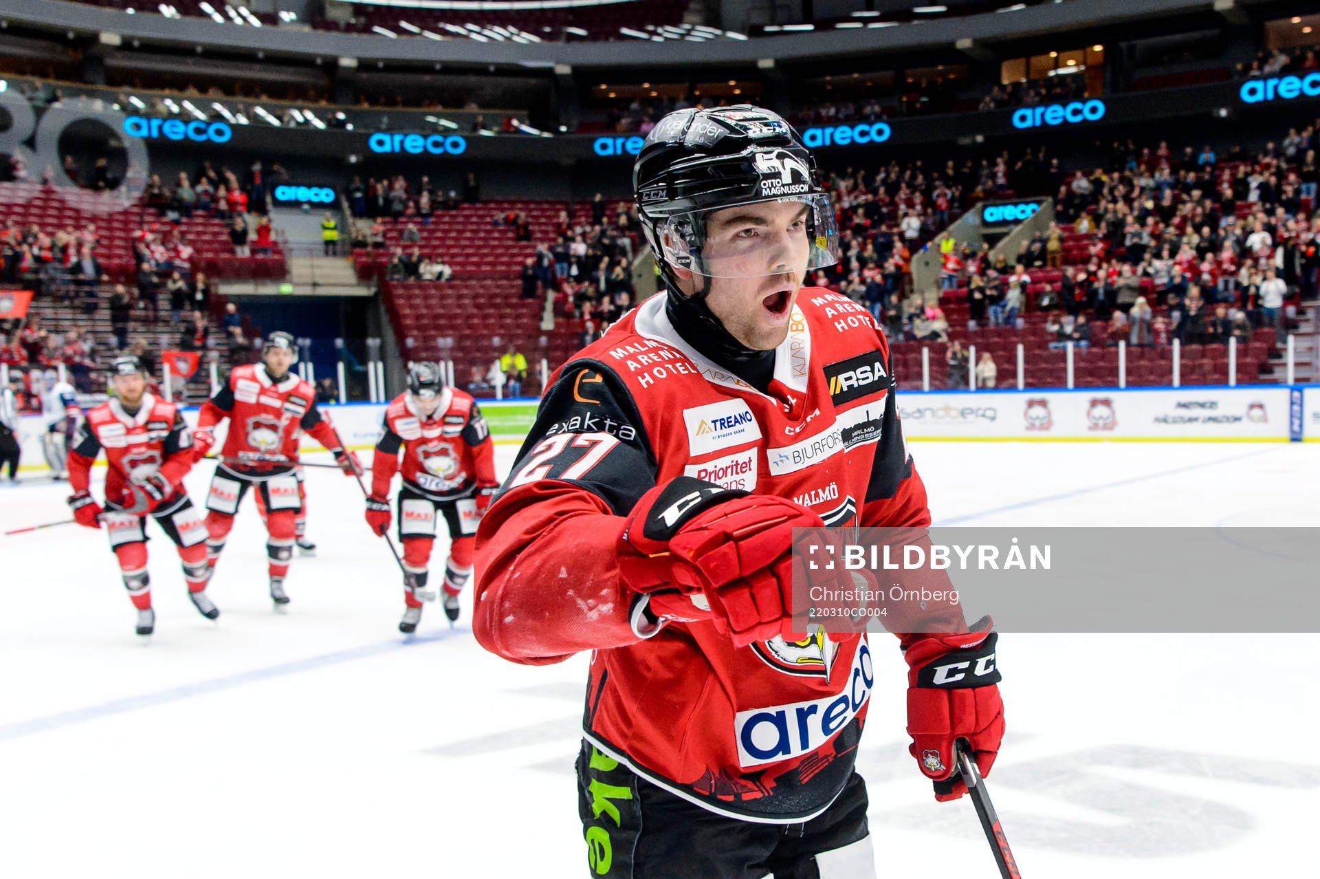Malmö Redhawks Ponthus Westerholm jublar