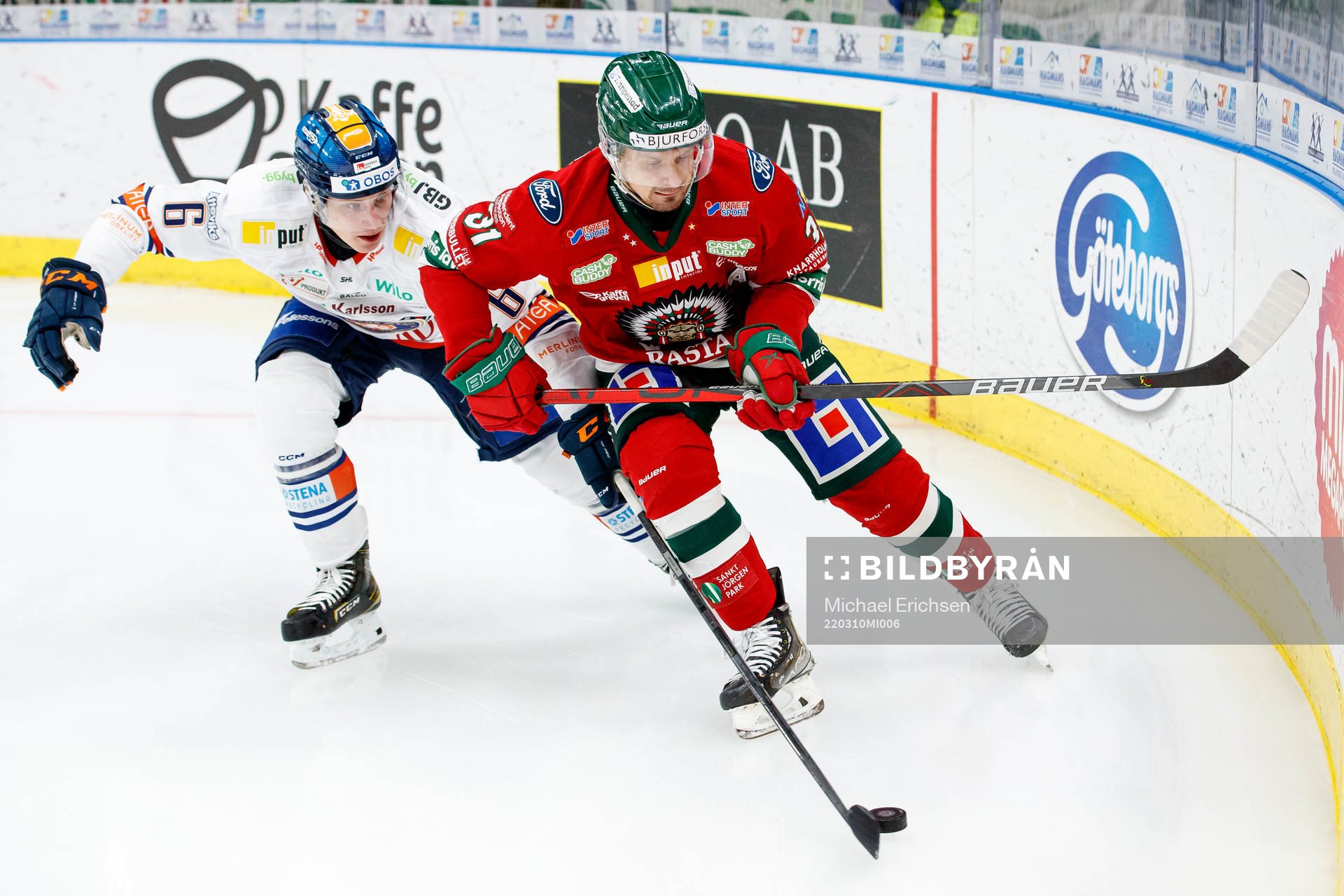 Theodor Johnsson och Frölundas Nicklas Lasu