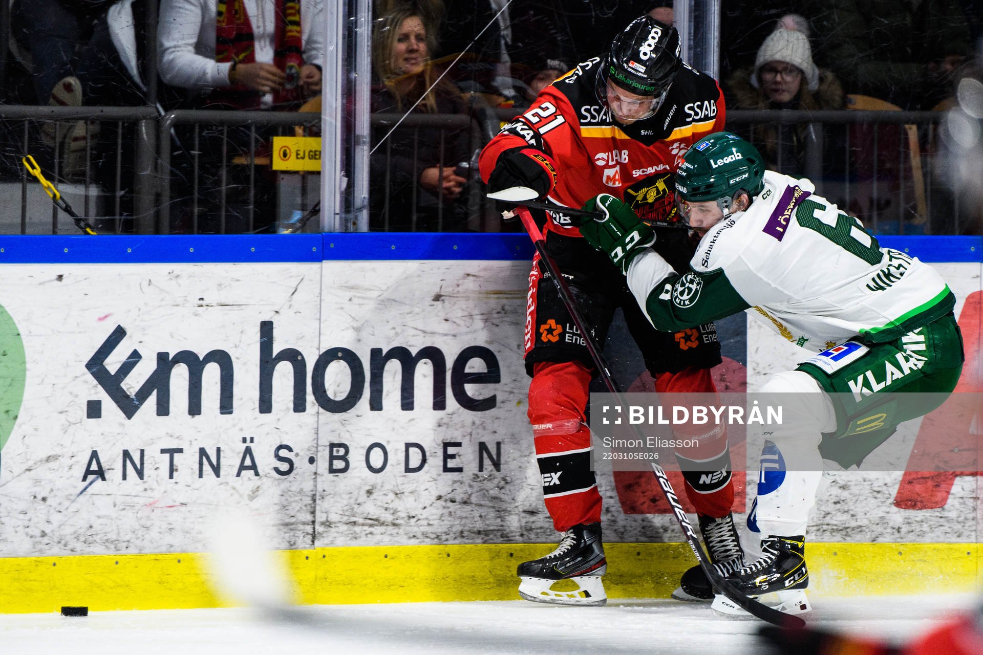 Luleås Juhani Tyrväinen och Färjestads Mikael Wikstrand