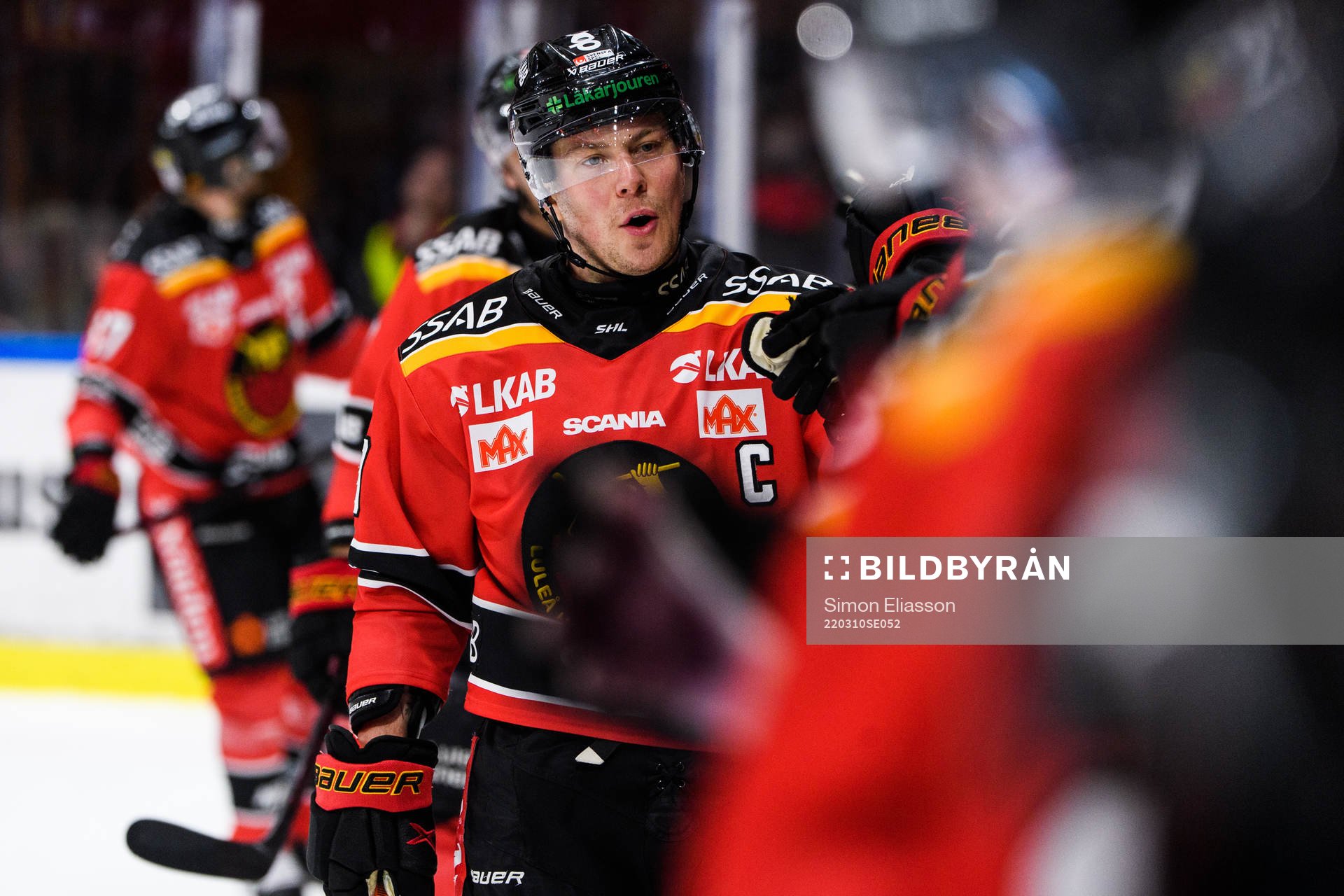Luleås Erik Gustafsson jublar
