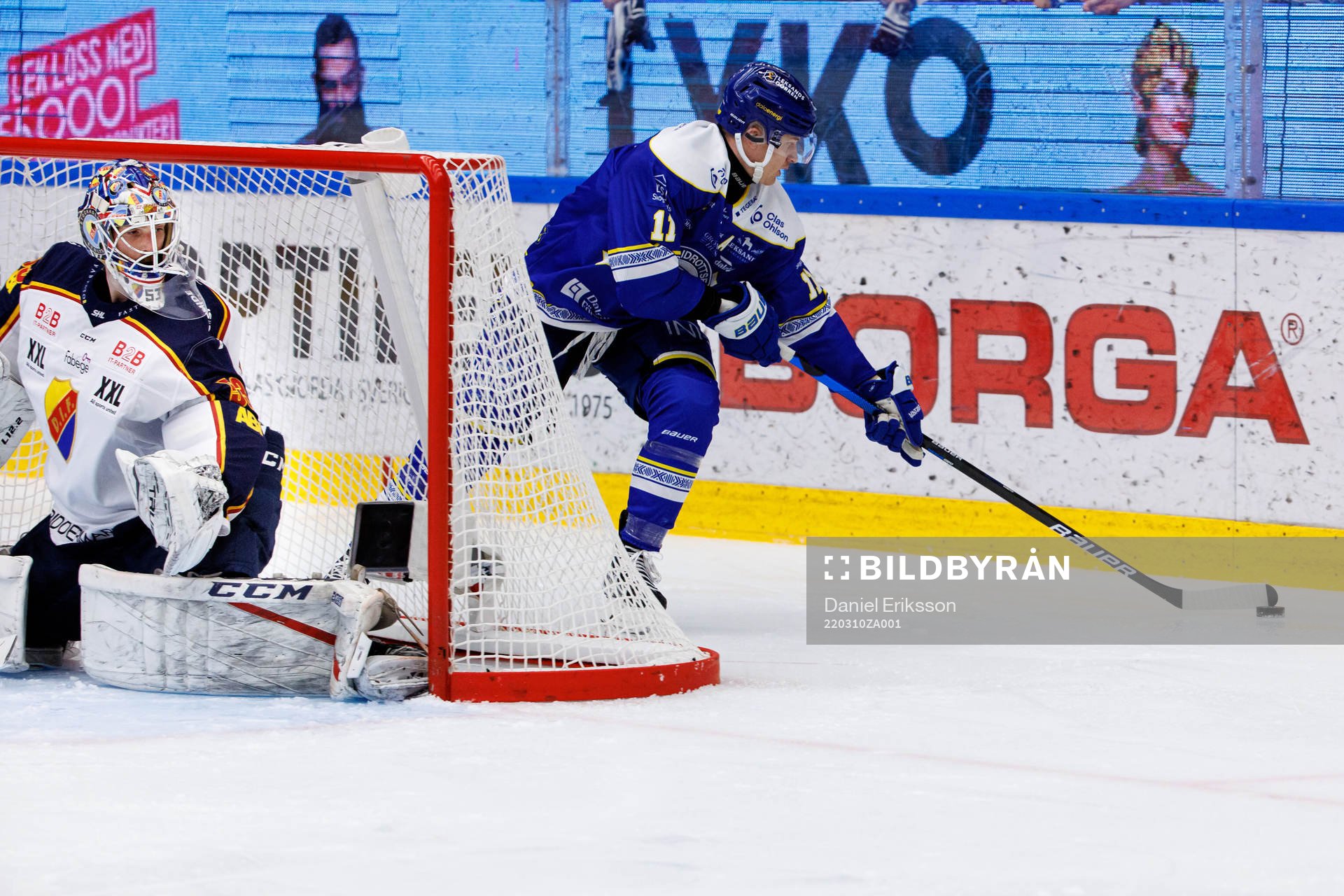 Djurgårdens målvakt Alexander Salak och Leksands Martin