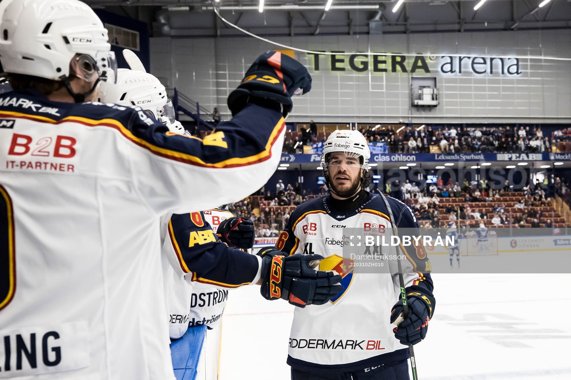 Djurgårdens målvakt Niklas Svedberg jubel