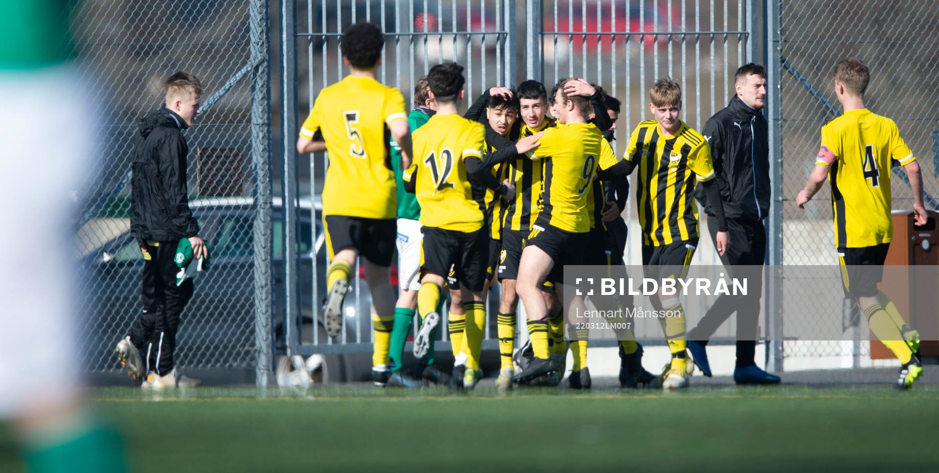   i matchen i DM för U19 mellan IFK Hässleholm och Hässleholms IF i Hässleholm 12 mars 2022.
