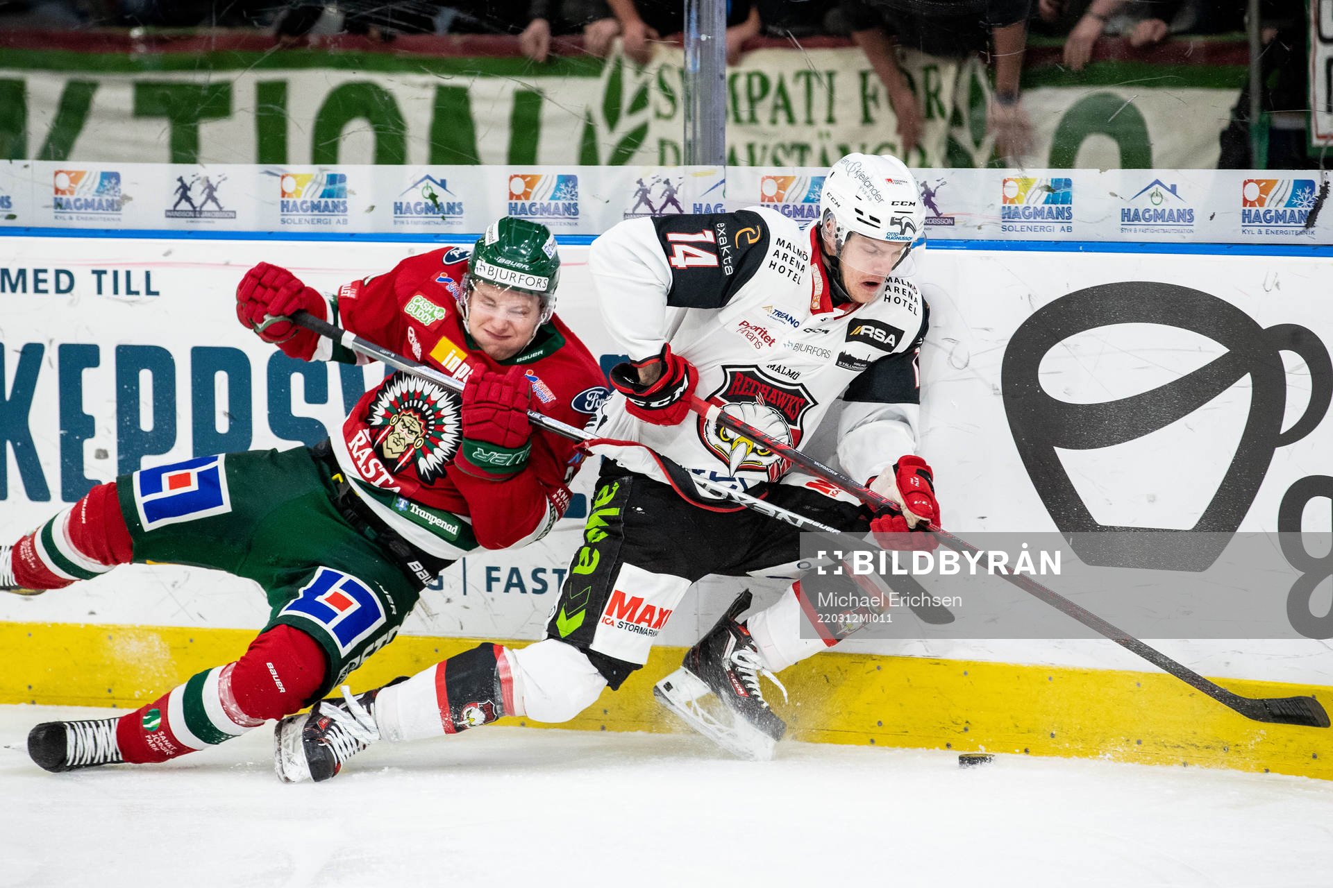 Malmö Redhawks Carl-Johan Lerby och Frölundas Karl