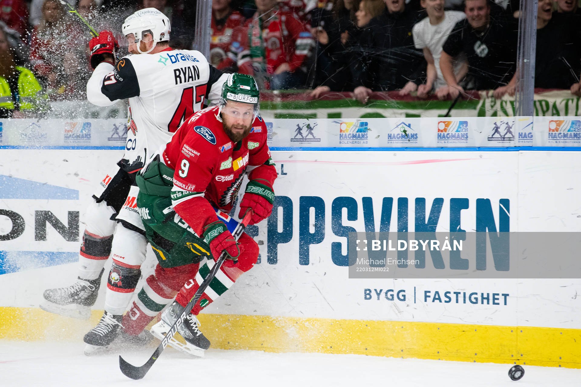 Malmö Redhawks Joakim Ryan och Frölundas Jan Mursak