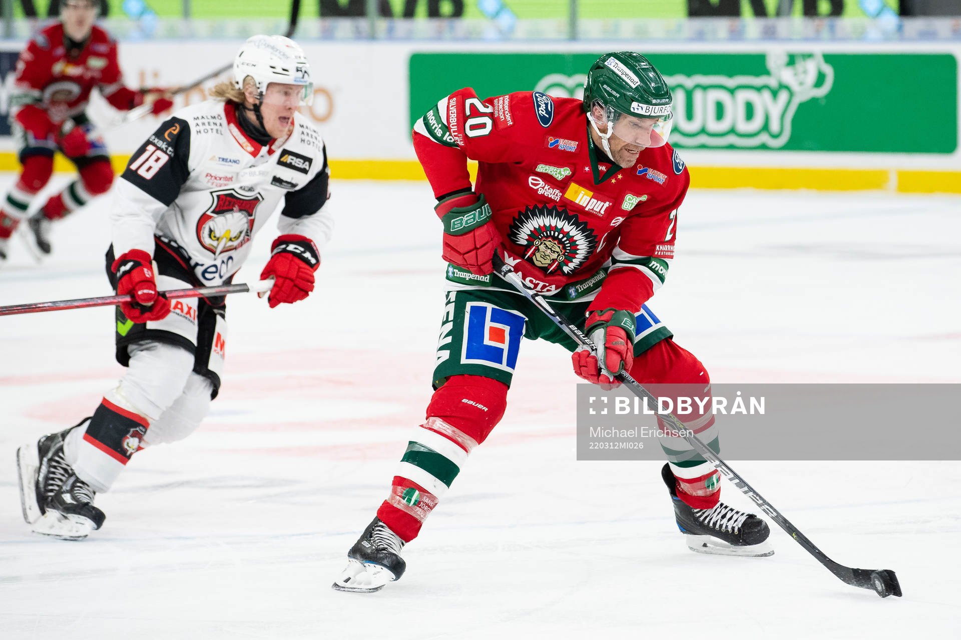 Malmö Redhawks Marcus Sylvegård och Frölundas Joel