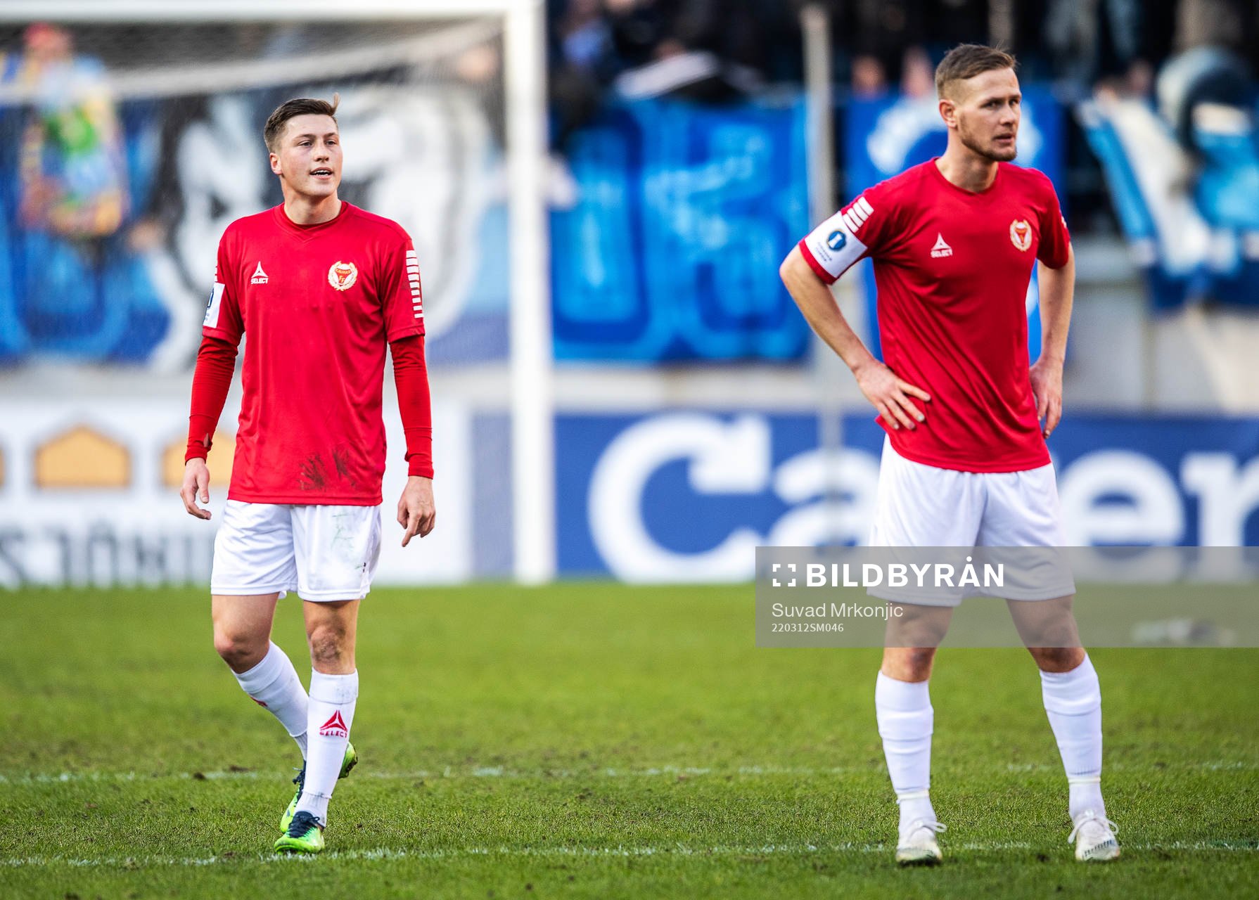Kalmars Kevin Jensen och Erik Israelsson deppar