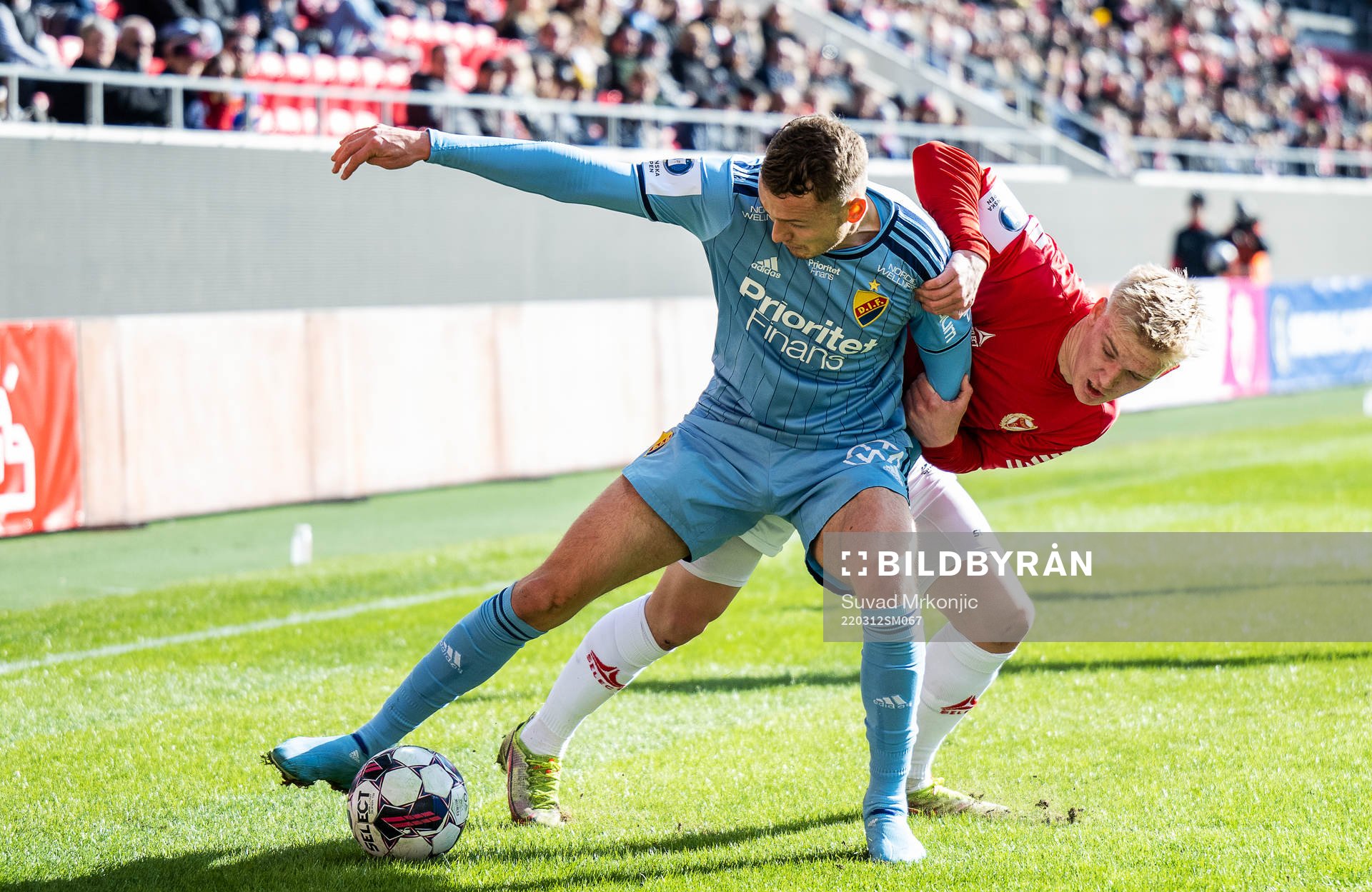 Djurgårdens Piotr Johansson och Kalmars Carl Gustafsson