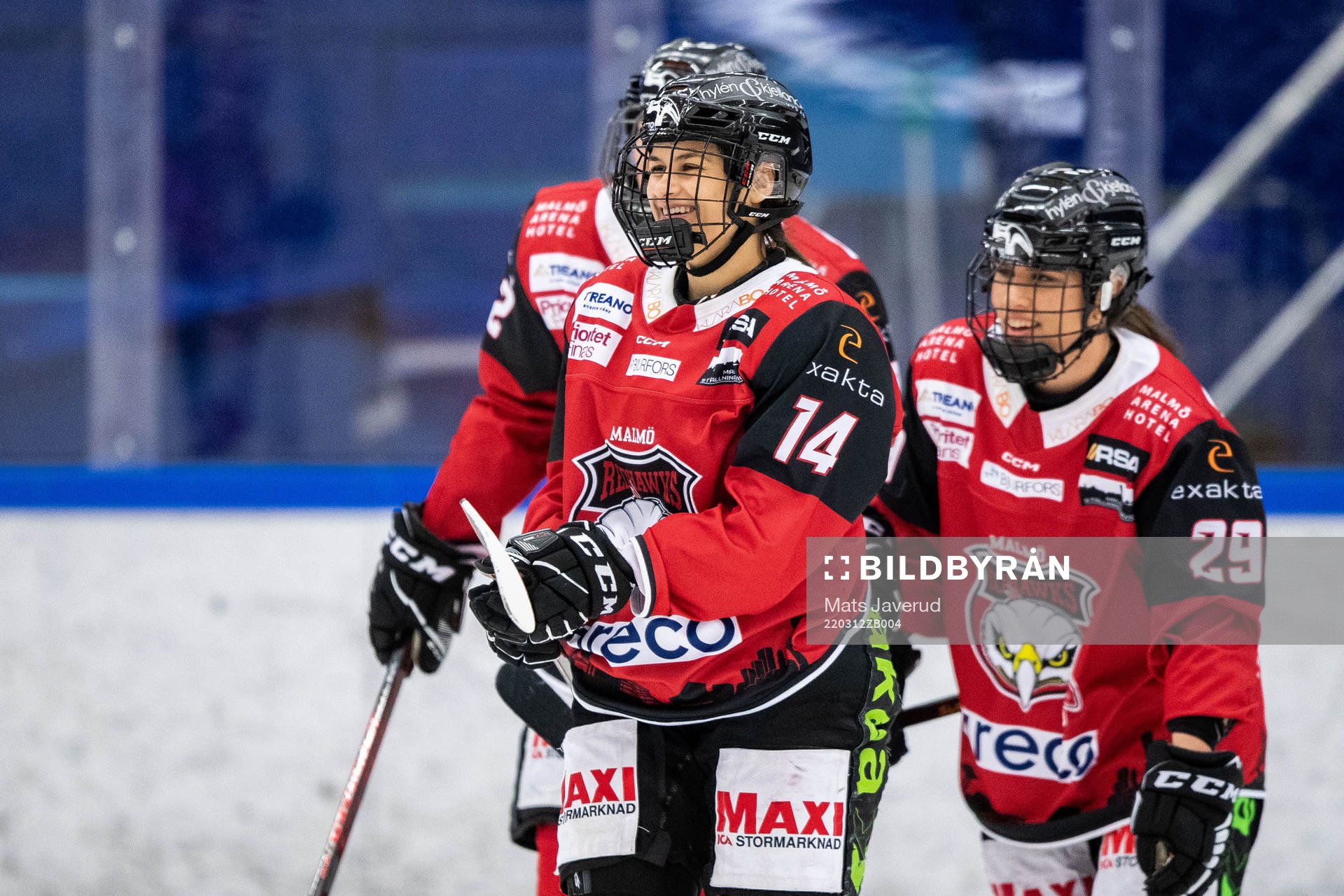 Malmö Redhawks Julie Jensen jublar
