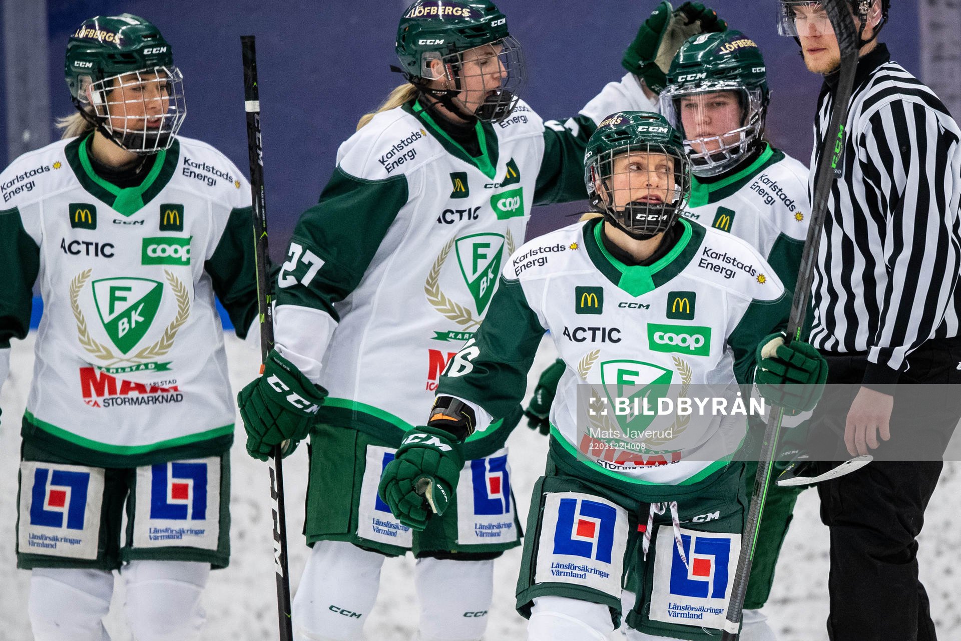 Färjestads Line Bialik Öien jublar