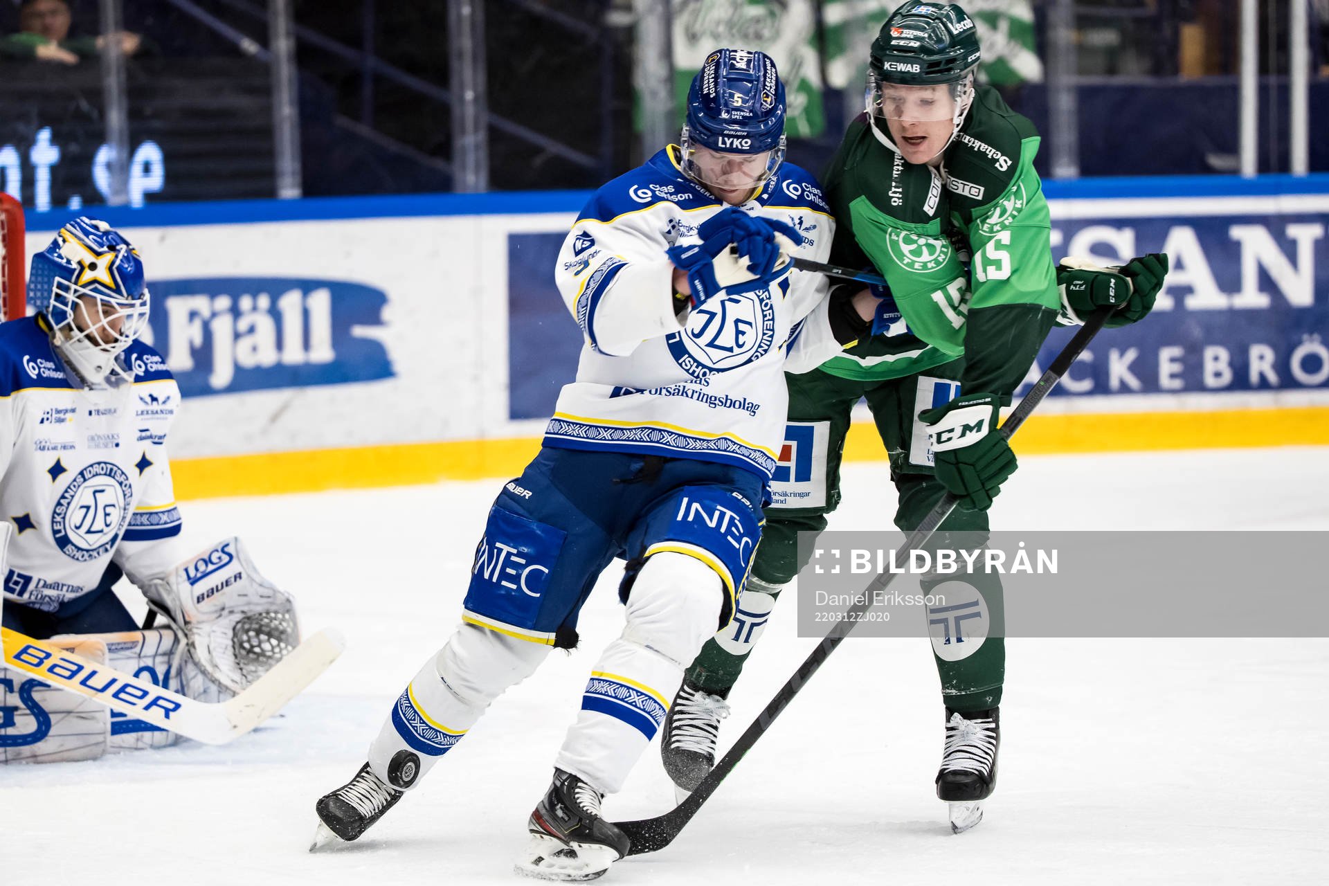 Leksands Calle Själin och Färjestads Gustav Rydahl