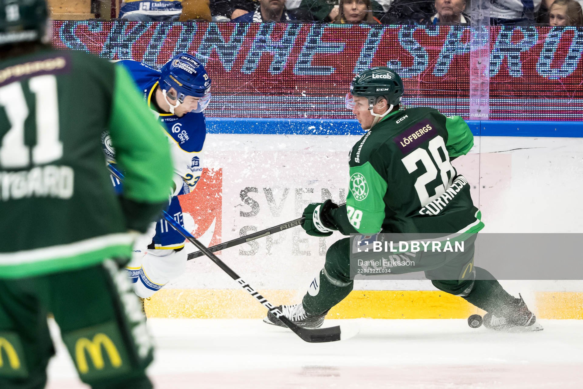 Leksands Mikael Ruohomaa och Färjestads Mattias Göransson