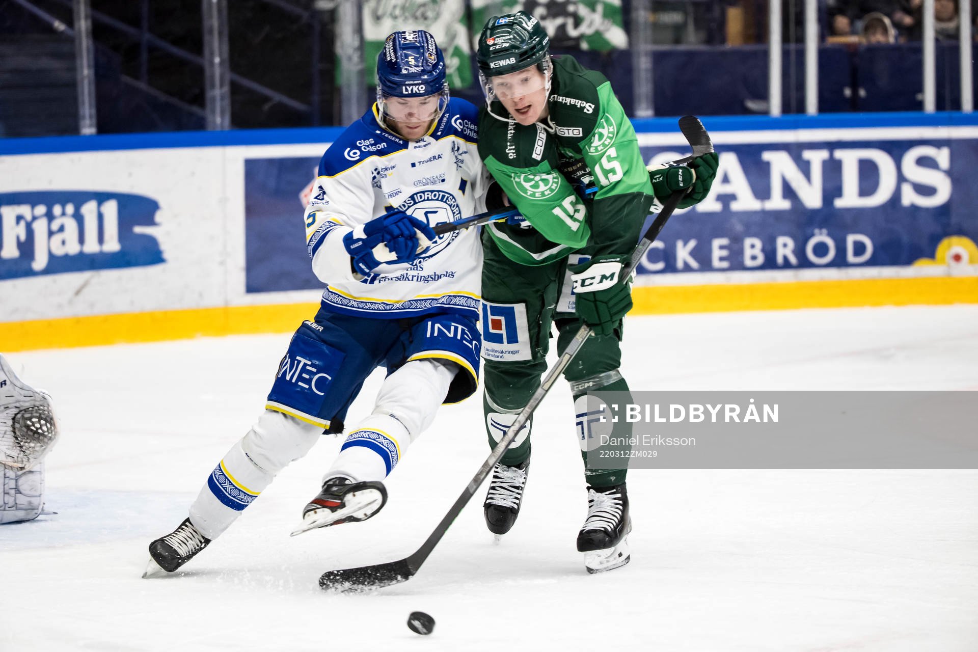 Leksands Calle Själin och Färjestads Gustav Rydahl