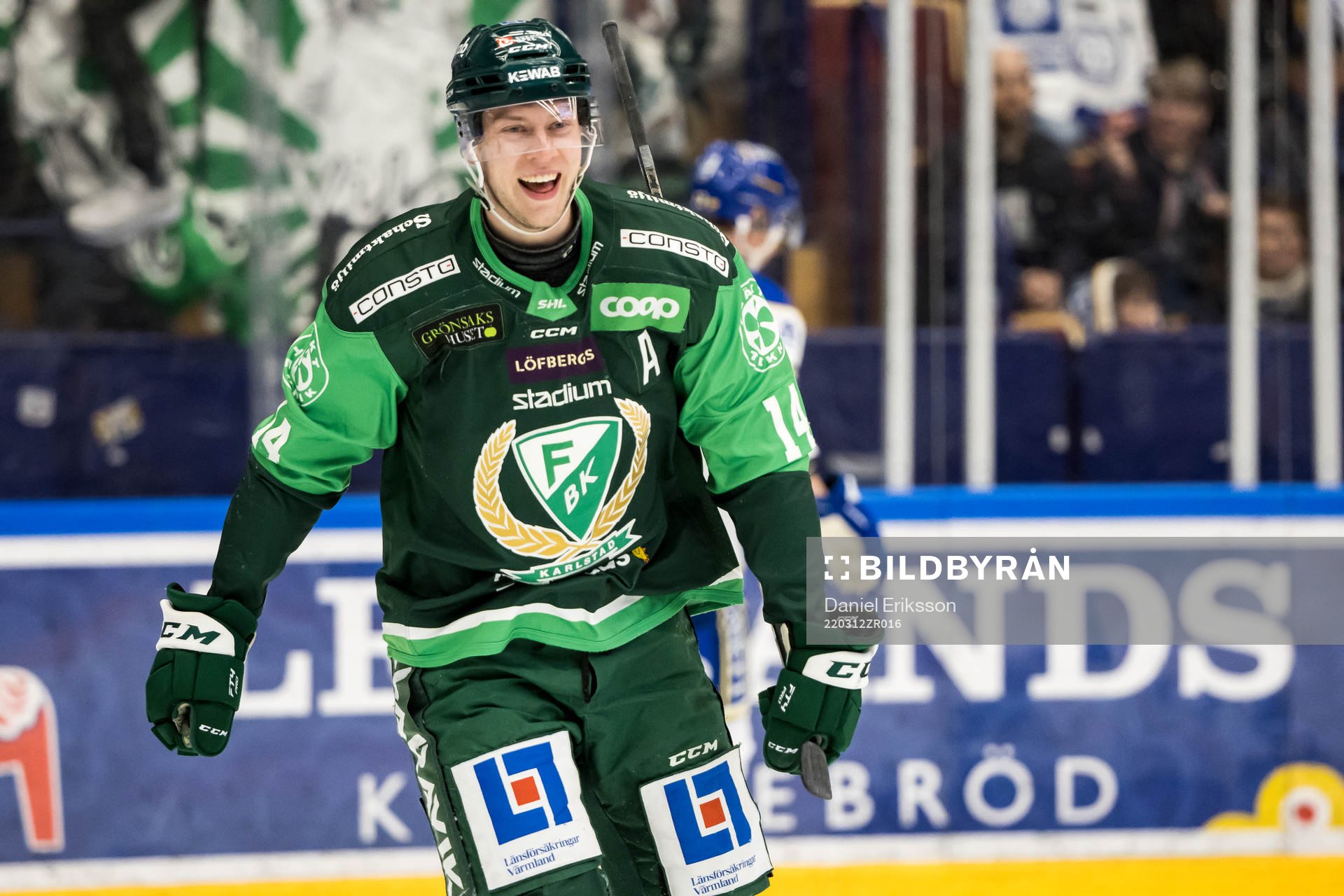 Färjestads Victor Ejdsell jubel