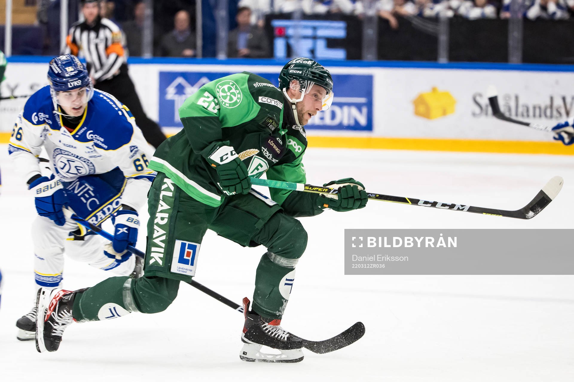 Leksands Nils Åman och Färjestads Per Åslund