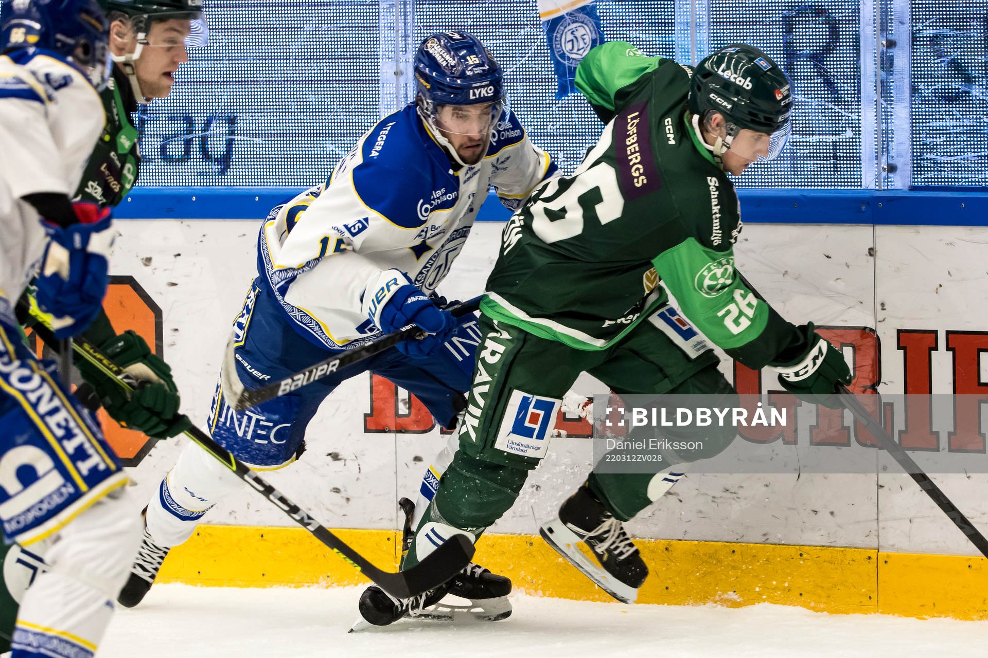 Leksands Max Veronneau och Färjestads Joel Nyström