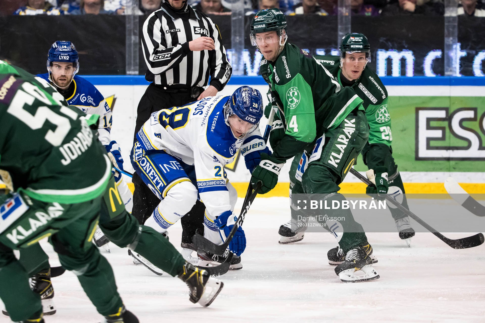 Leksands Justin Kloos Färjestads Victor Ejdsell