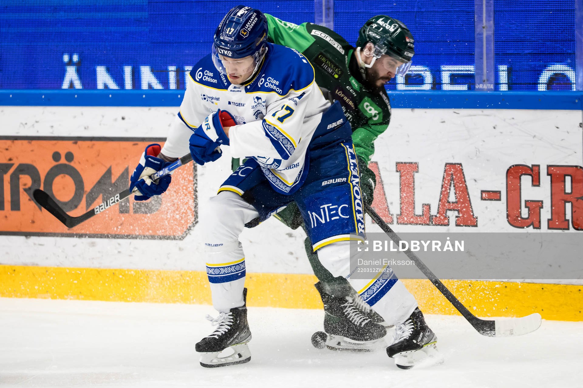 Leksands Linus Andersson och Färjestads Theodor Lennström