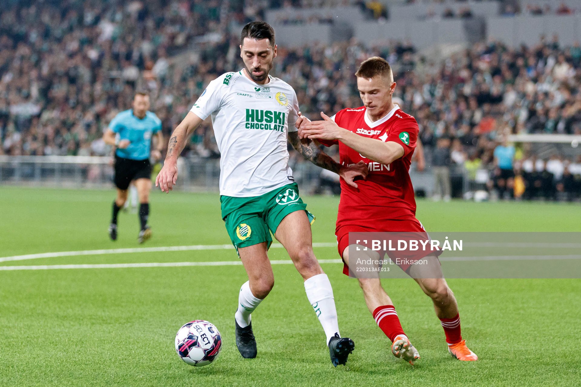 Hammarbys Nahir Besara och IFK Norrköpings Jacob Ortmark