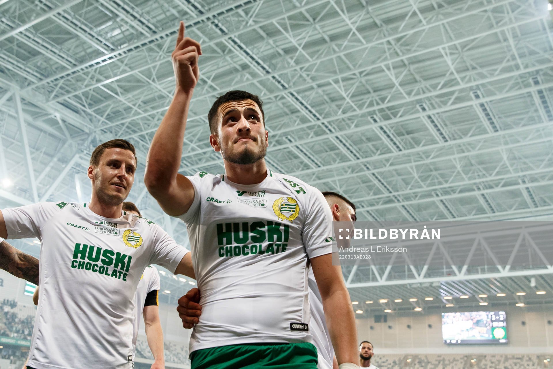 Hammarbys Astrit Selmani jublar