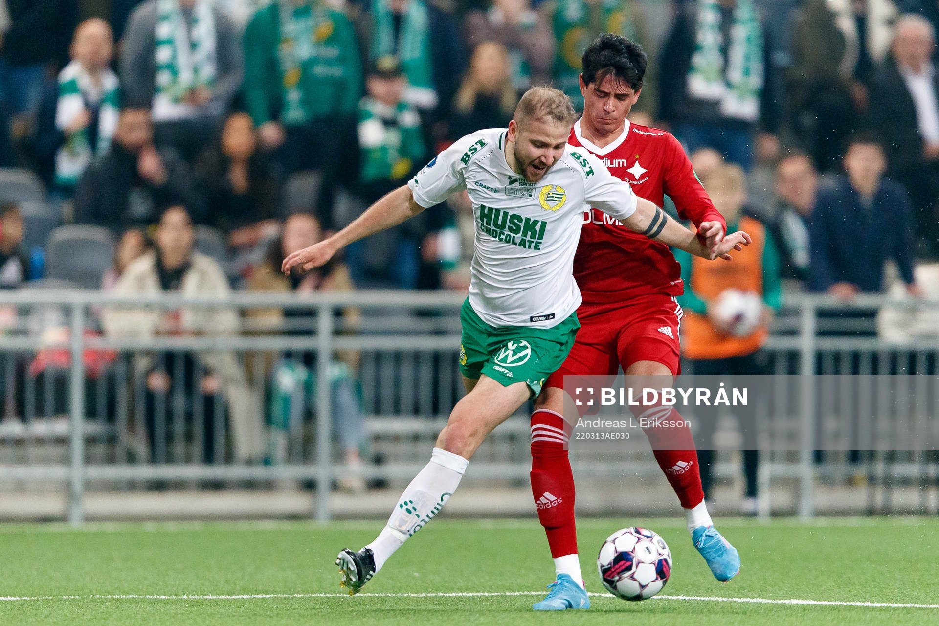 Hammarbys Darijan Bojanic och IFK Norrköpings Jean Carlos