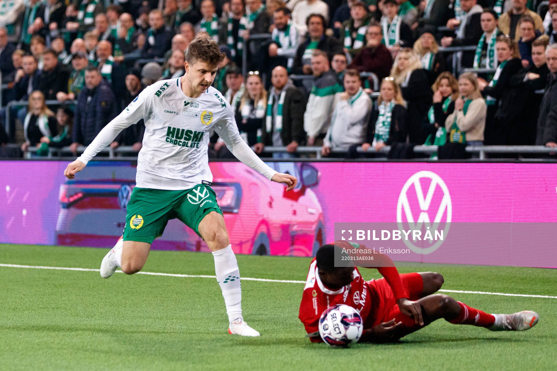 Hammarbys Joel Nilsson och IFK Norrköpings Godswill Ekpolo