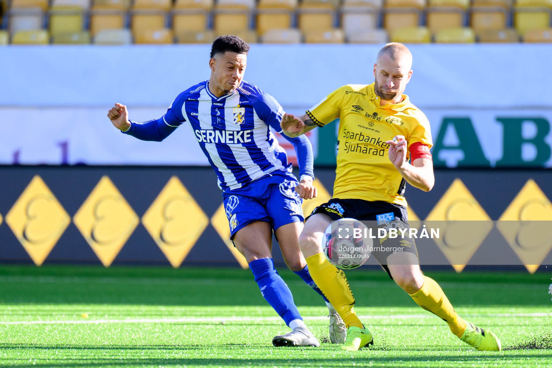IFK Göteborgs Tobias Sana och Elfsborgs Johan Larsson