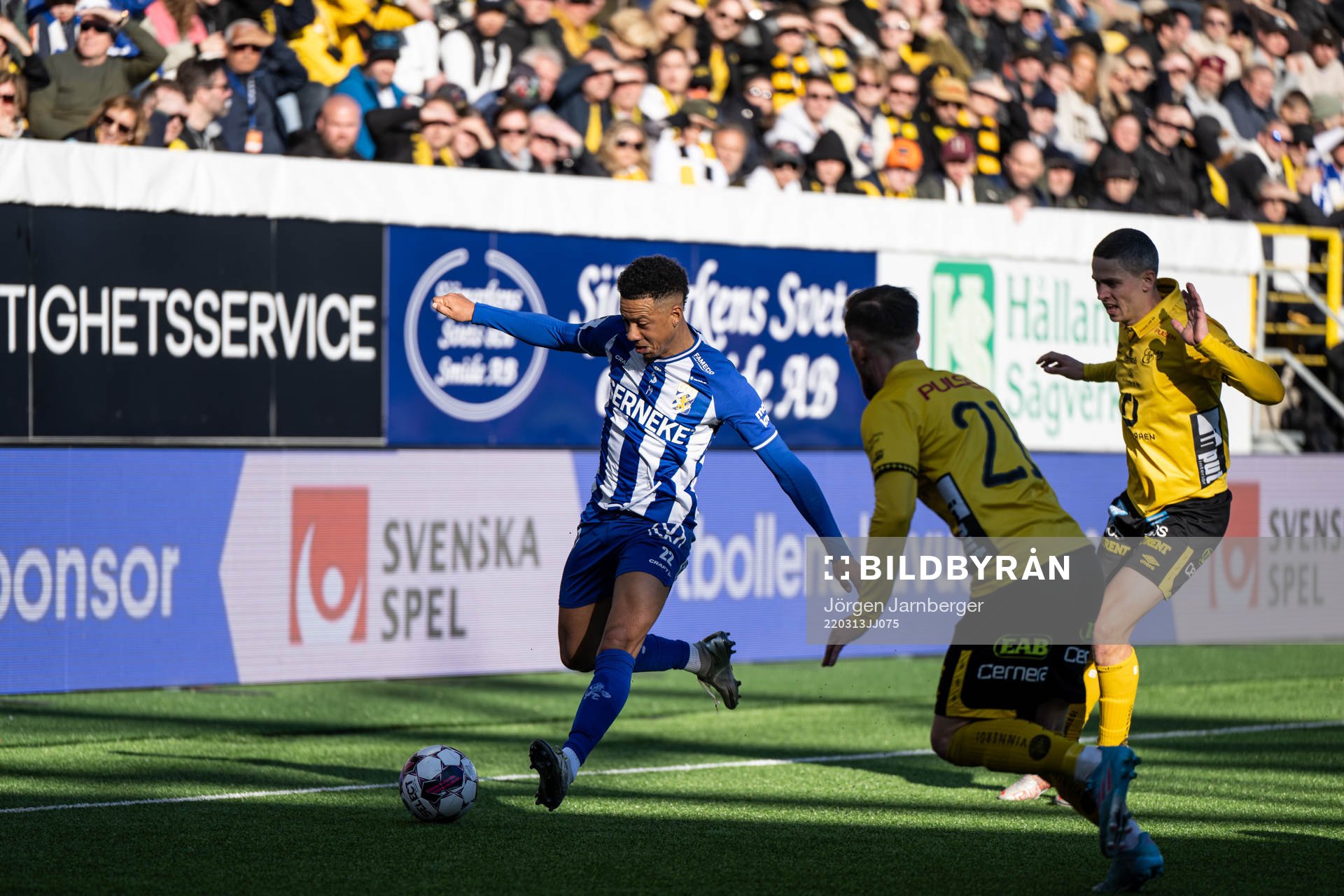 IFK Göteborgs Tobias Sana och Elfsborgs André Ibsen Rømer