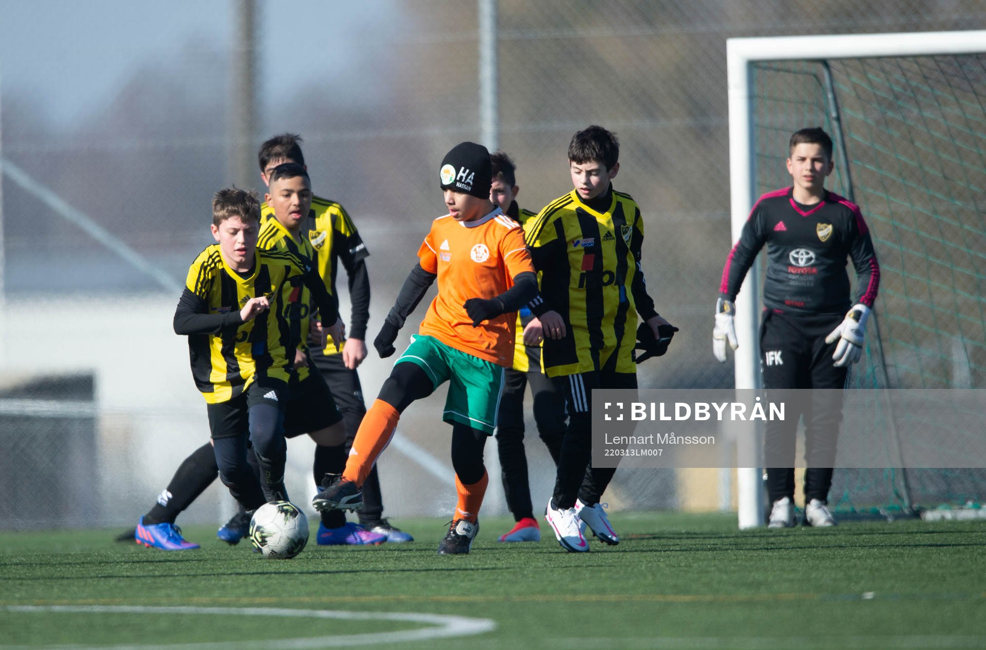 IFK Hässleholms Emir Dibrani  i matchen för U13 mellan