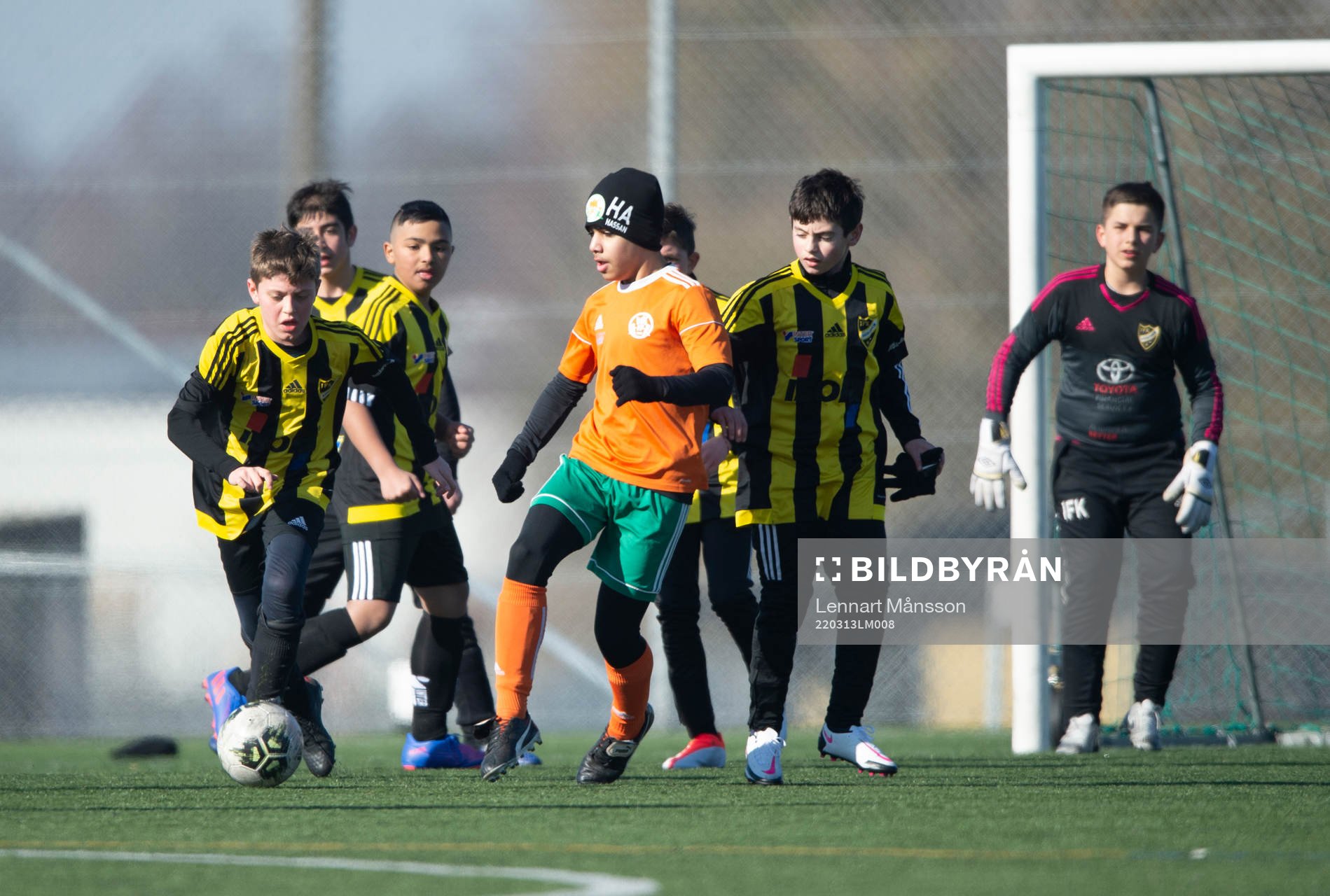 IFK Hässleholms Emir Dibrani  i matchen för U13 mellan