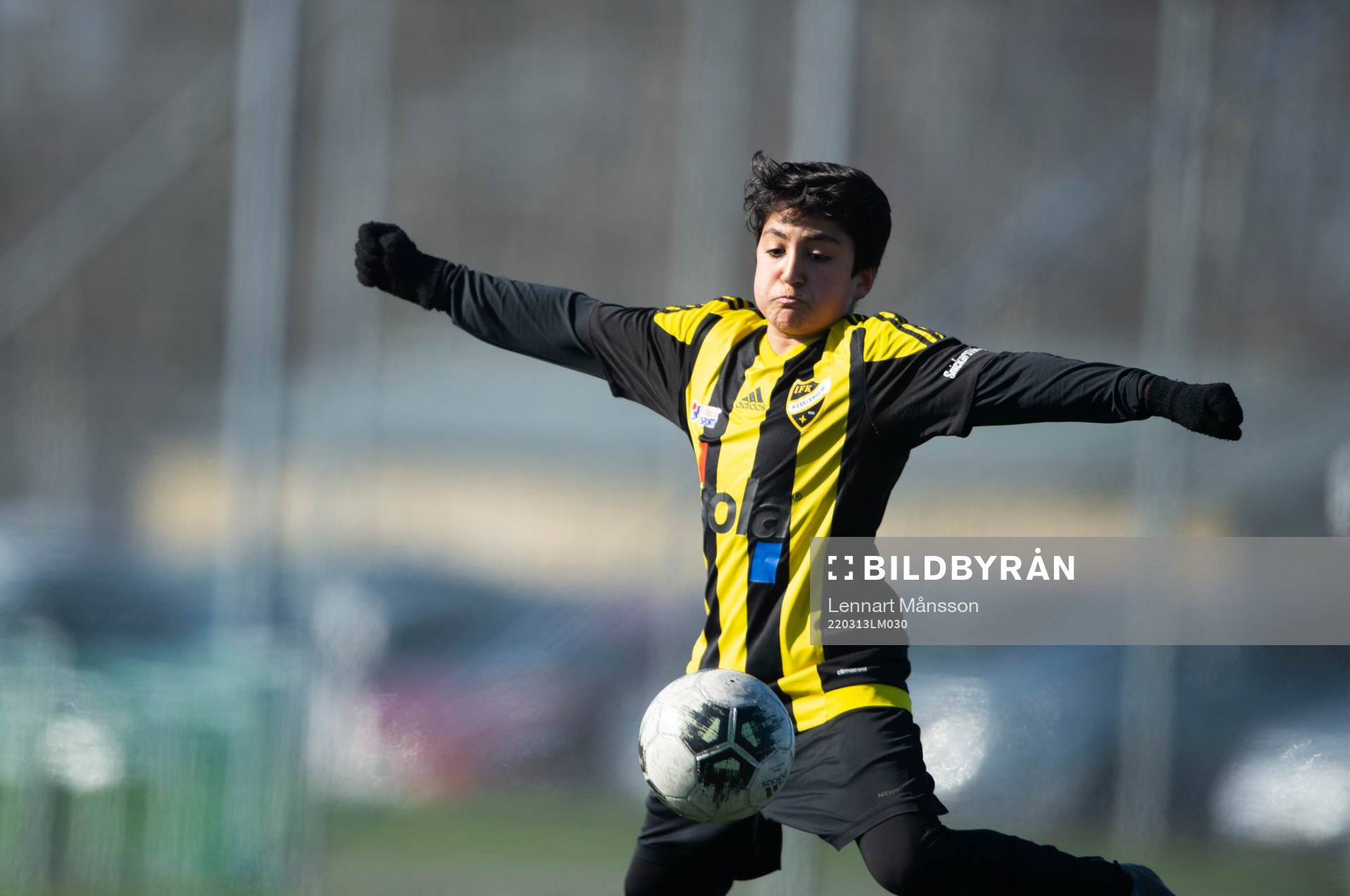 IFK Hässleholms Haval Zaido i matchen för U13 mellan IFK