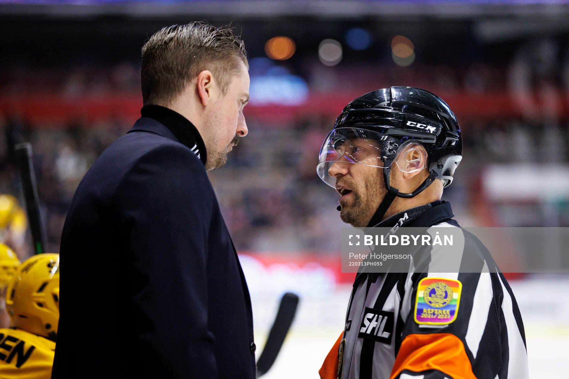 Skellefteås assisterande tränare Pierre Johnsson pratar