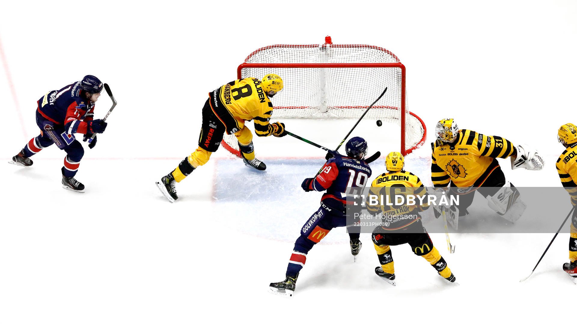 Mål 2-0 av Linköpings Patrick Russell förbi Skellefteås