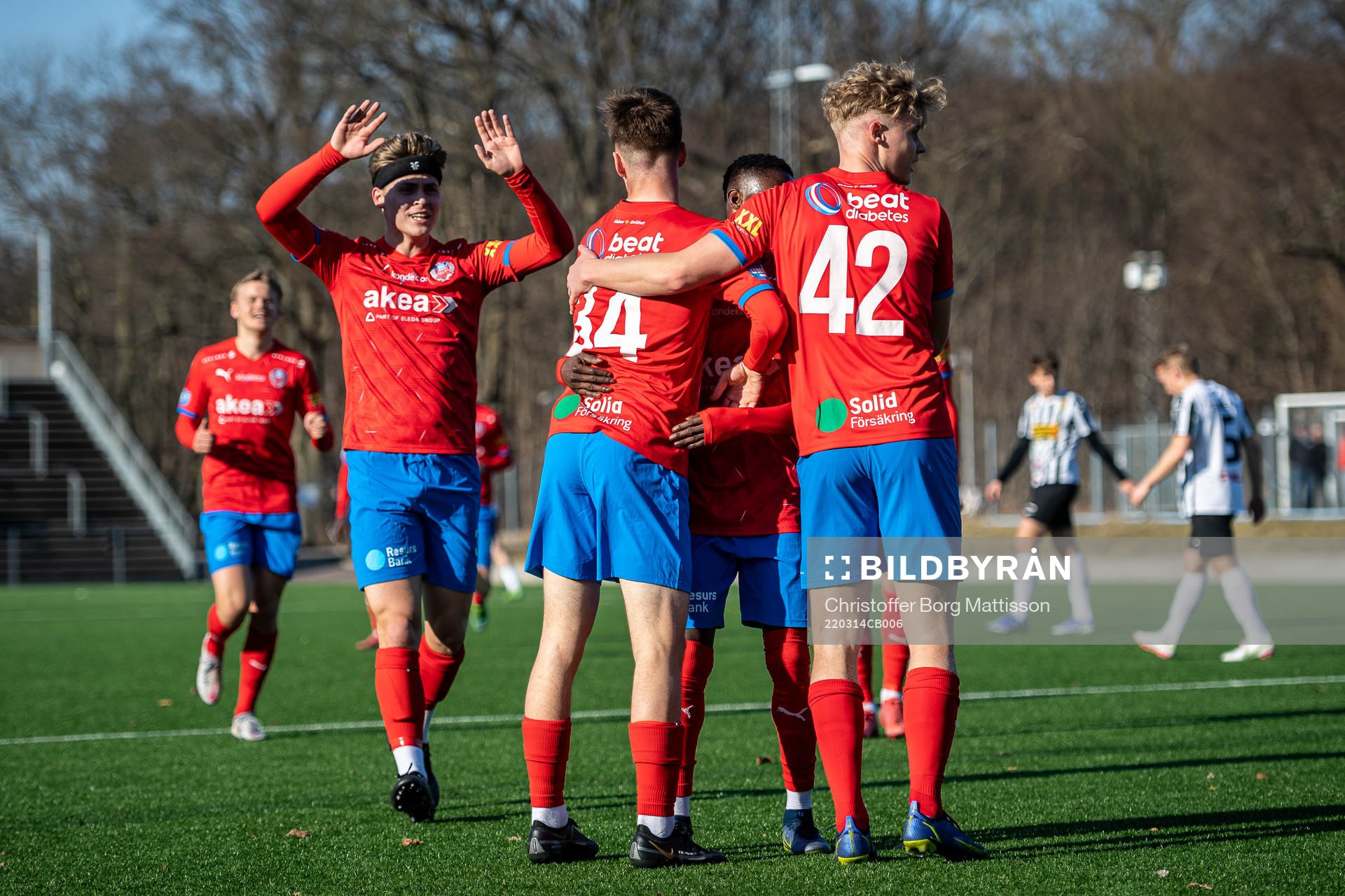 Helsingborgs spelare jublar