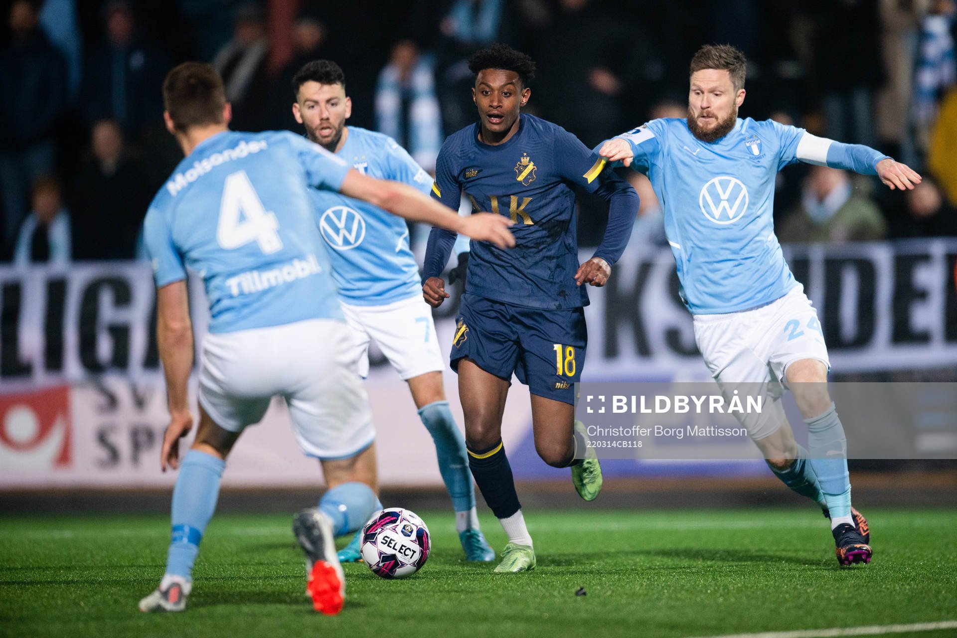 s Amar Abdirahman Ahmed och Malmö FFs Erdal Rakip och