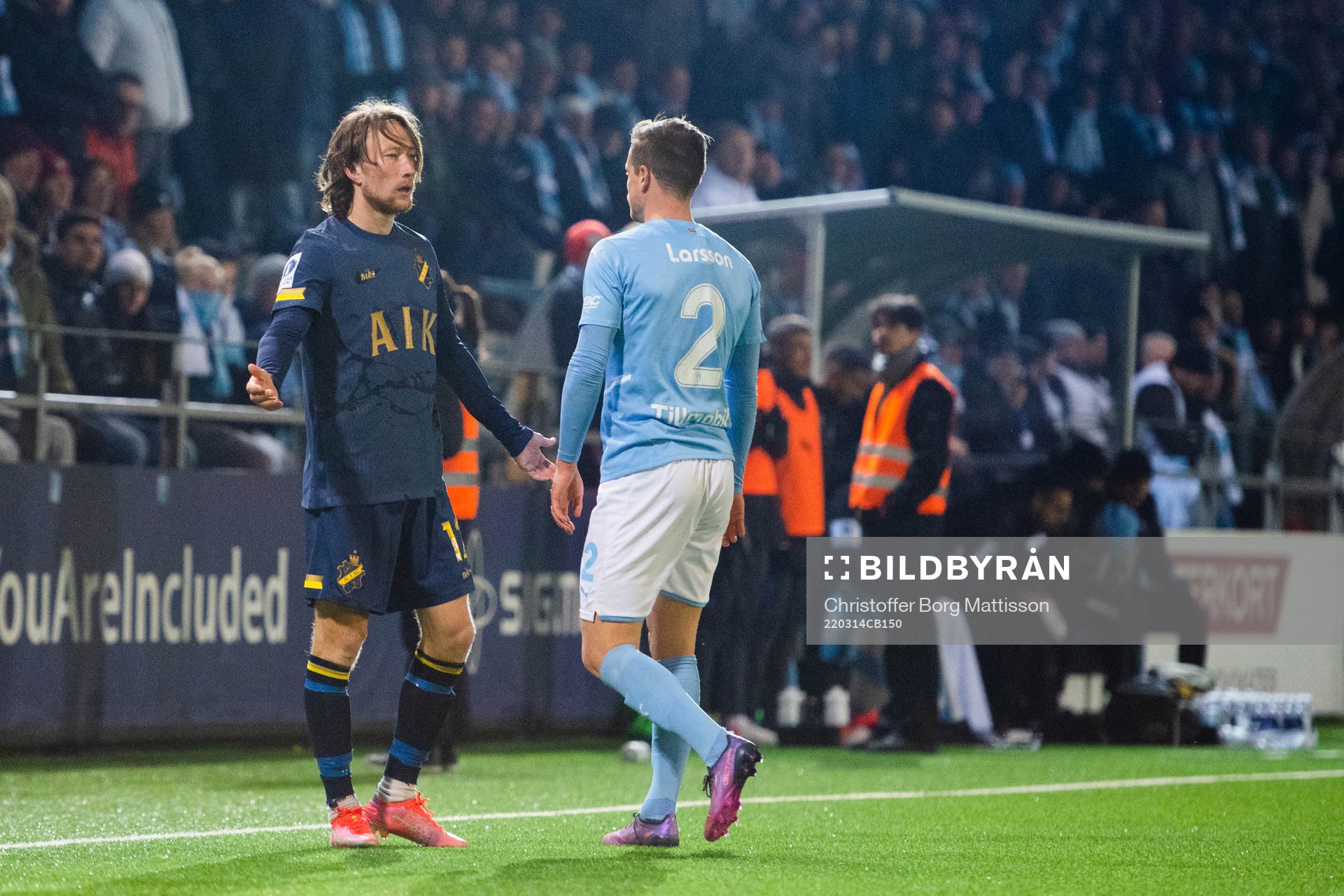s Axel Björnström och Malmö FFs Eric Larsson